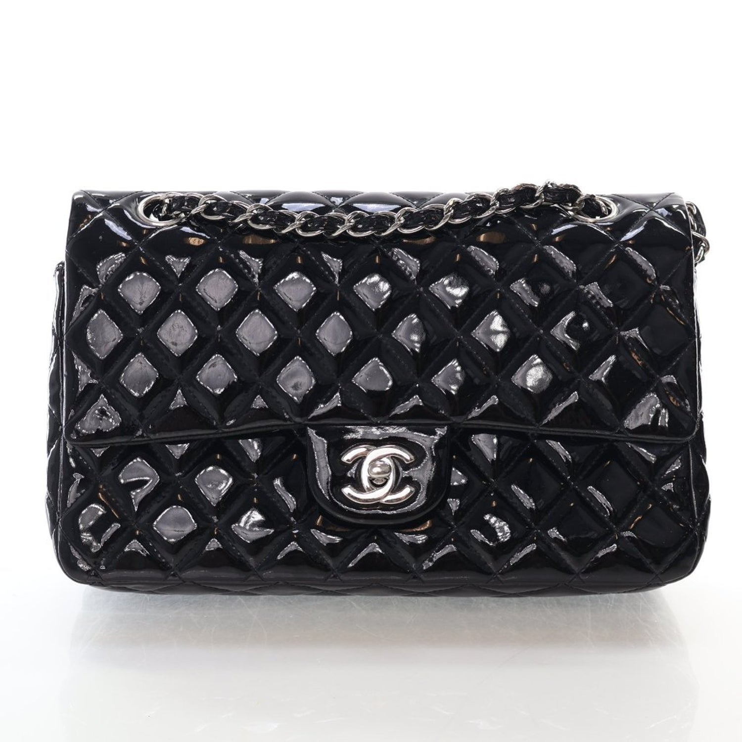 Chanel Medium Patent Classic Double Flap Bag