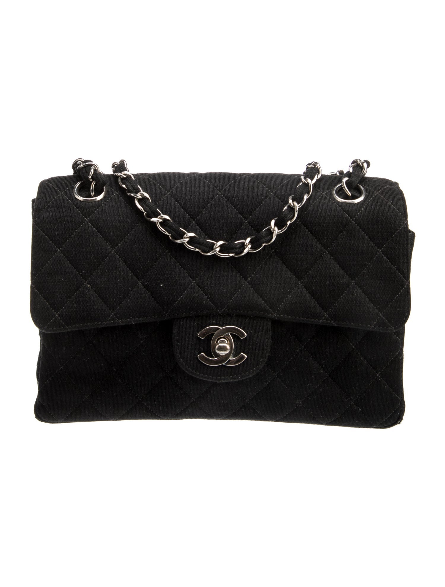 Chanel Quilted Jersey Medium Double Sided Flap Bag
