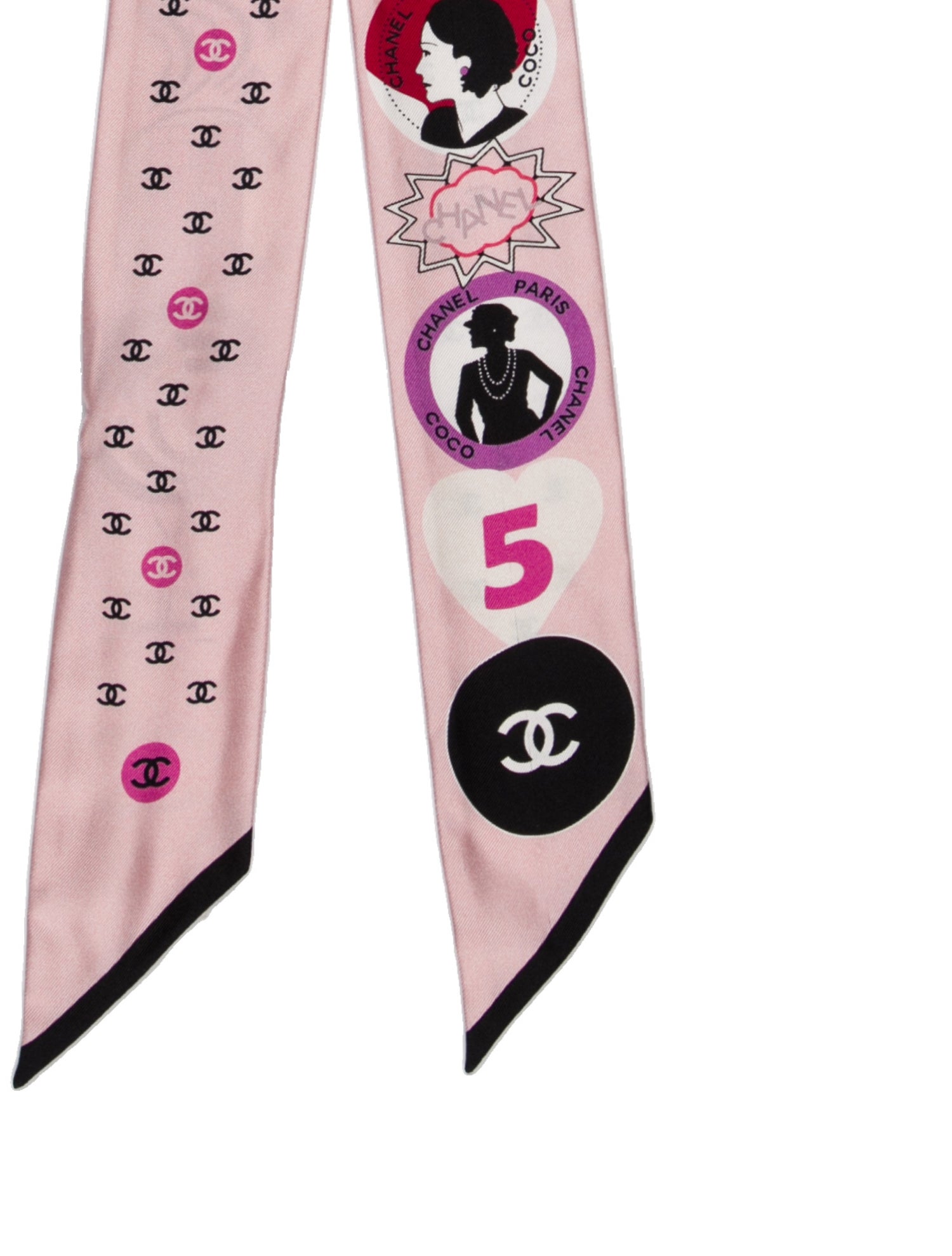 Chanel Silk Interlocking CC Logo Bandeau