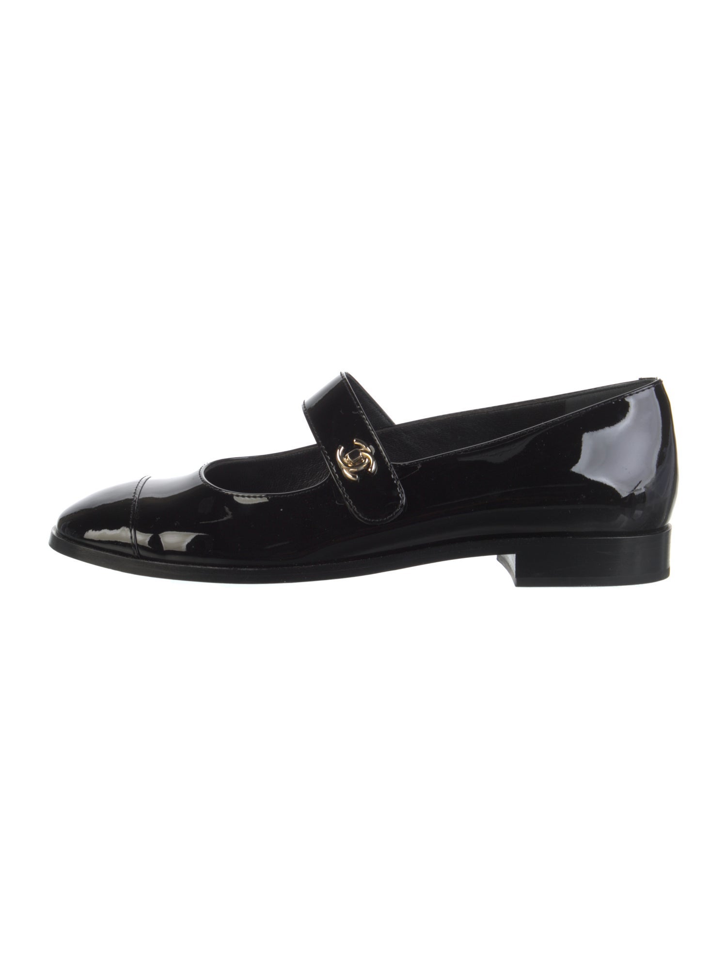 Chanel 2024 Interlocking CC Logo Mary Jane Flats