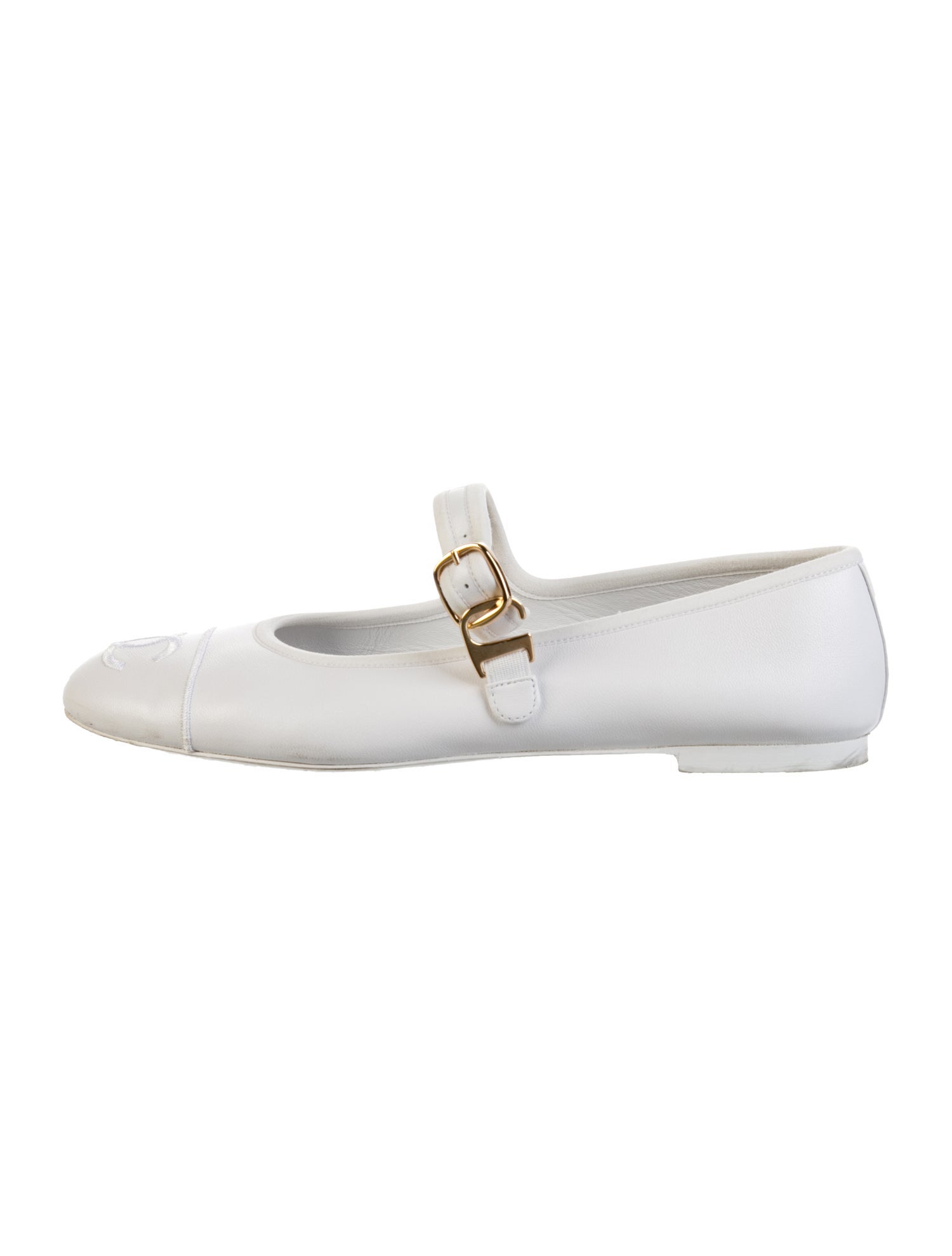 Chanel 2024 Interlocking CC Logo Mary Jane Flats