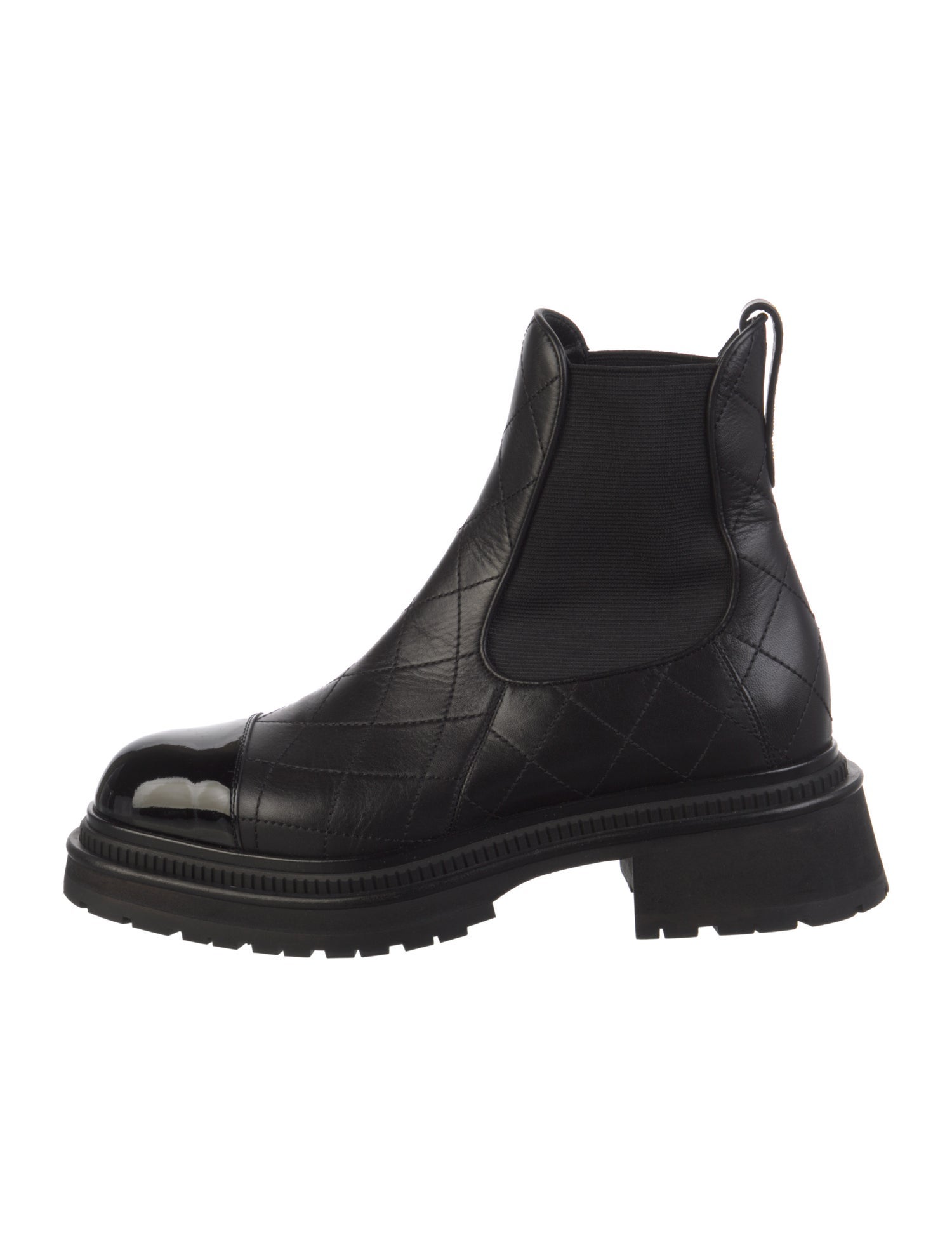 Chanel 2023 Quilted Pattern Chelsea Boots