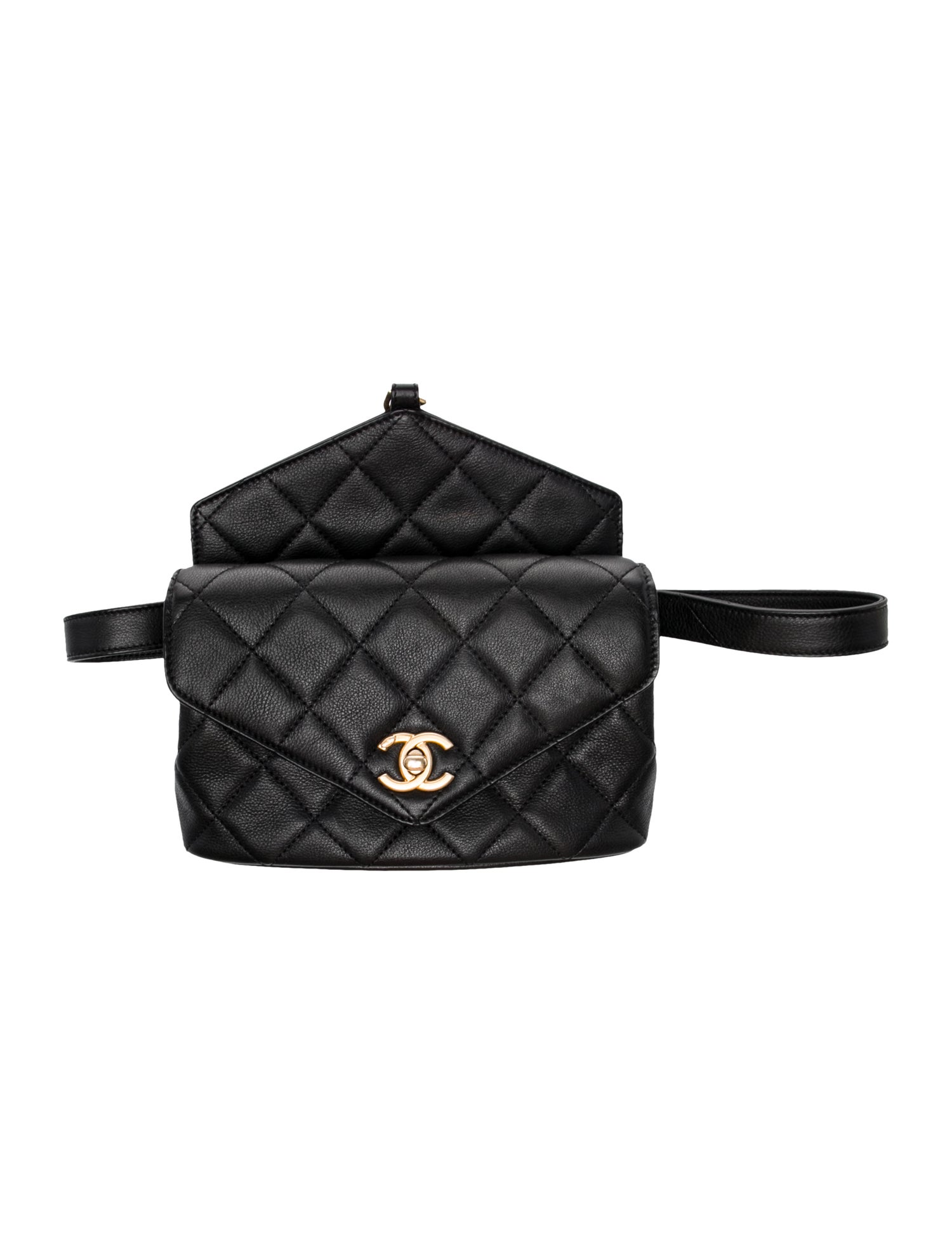 Chanel Quilted Carry With Chic Flap Waist Bag