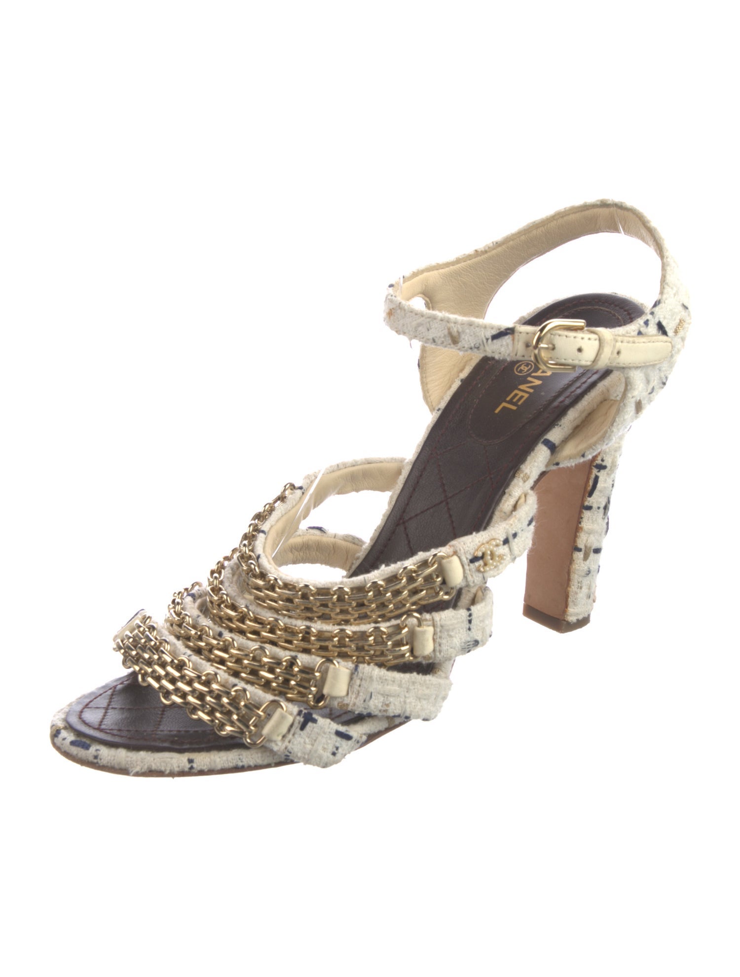 Chanel 2016 Interlocking CC Logo Slingback Sandals