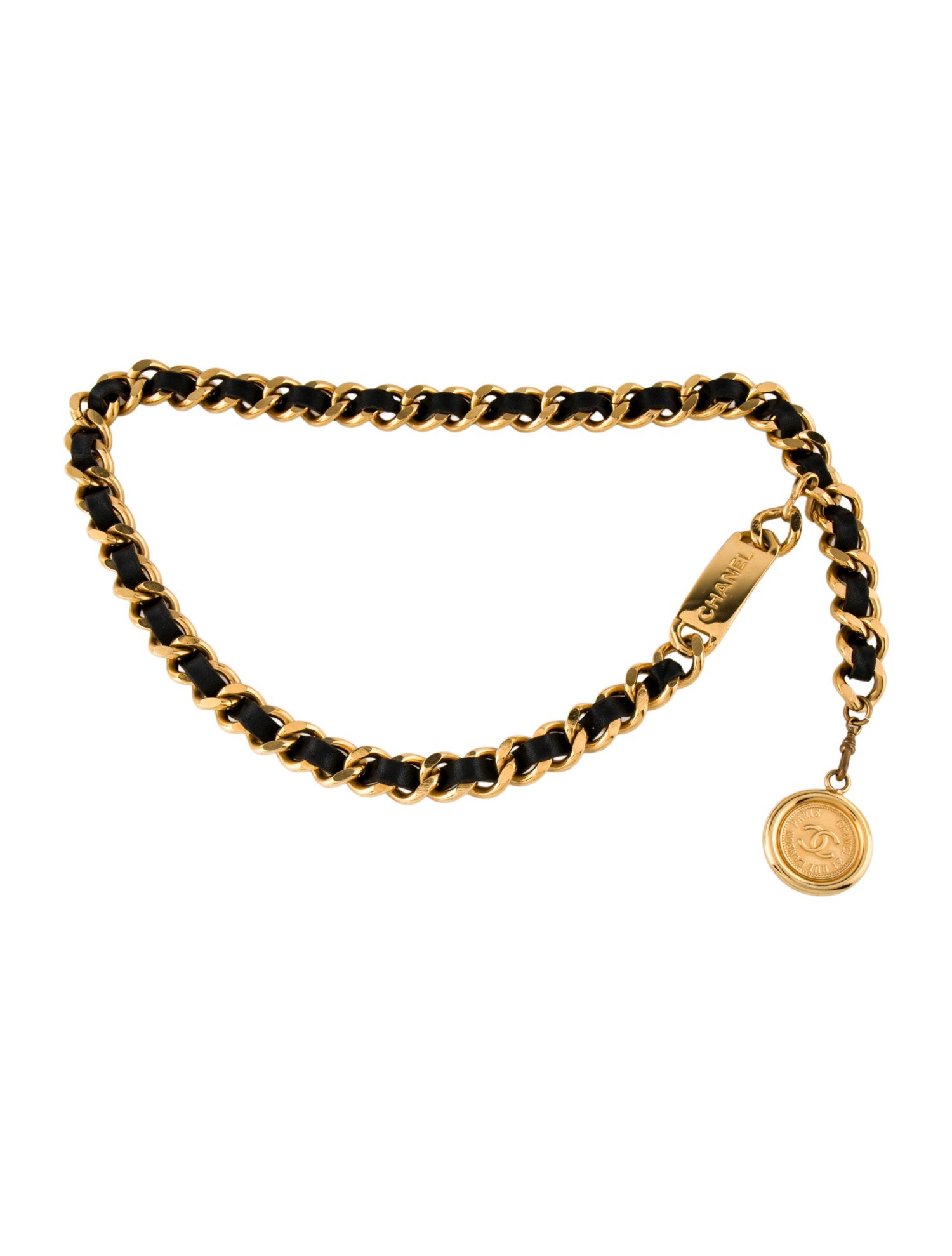 Chanel Vintage Interlocking CC Logo Waist Belt