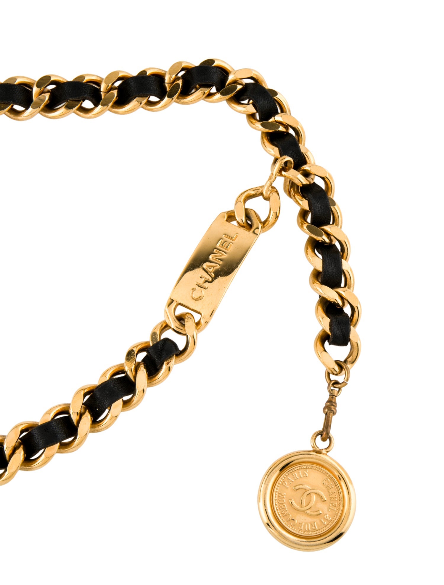 Chanel Vintage Interlocking CC Logo Waist Belt