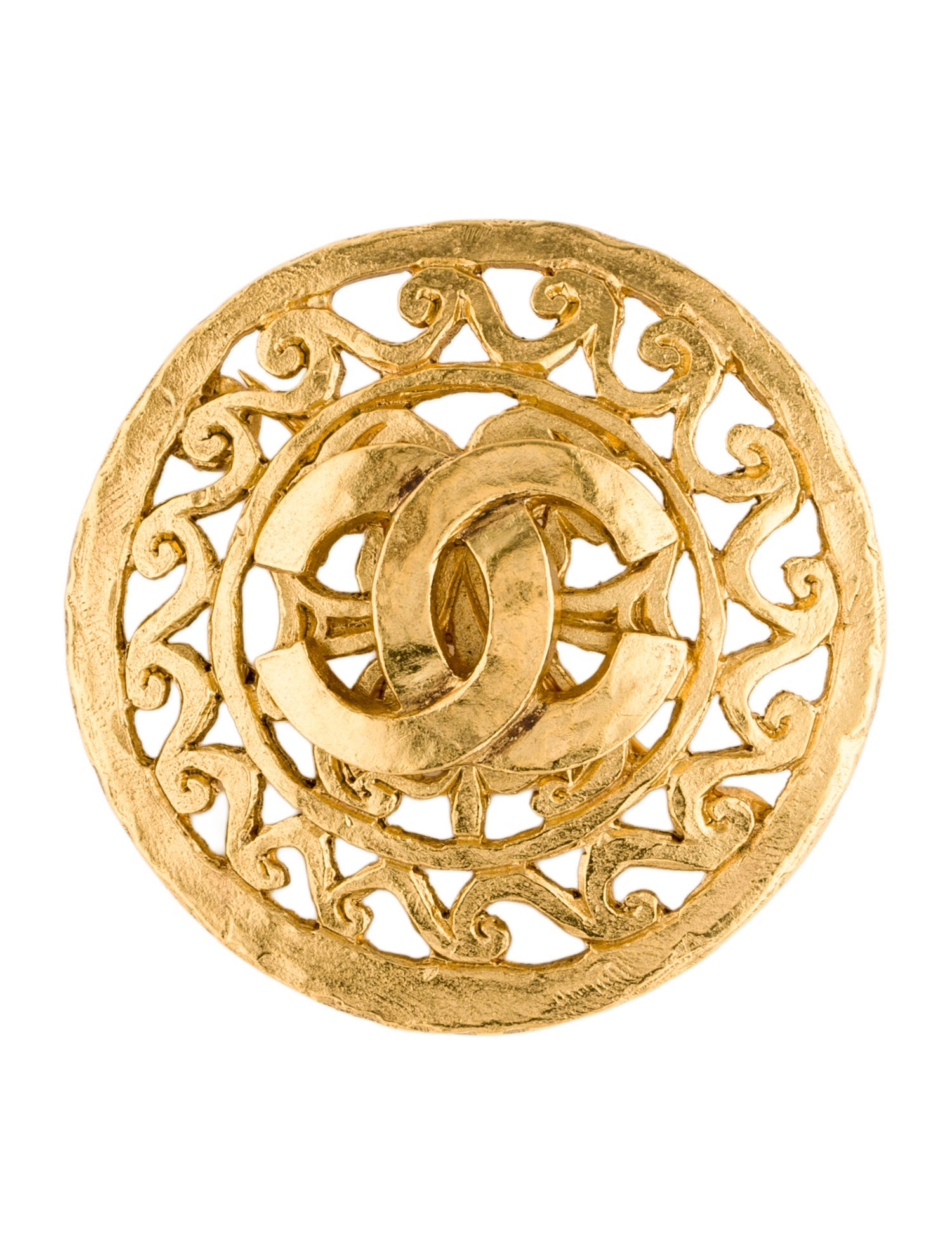 Chanel Vintage CC Cutout Brooch