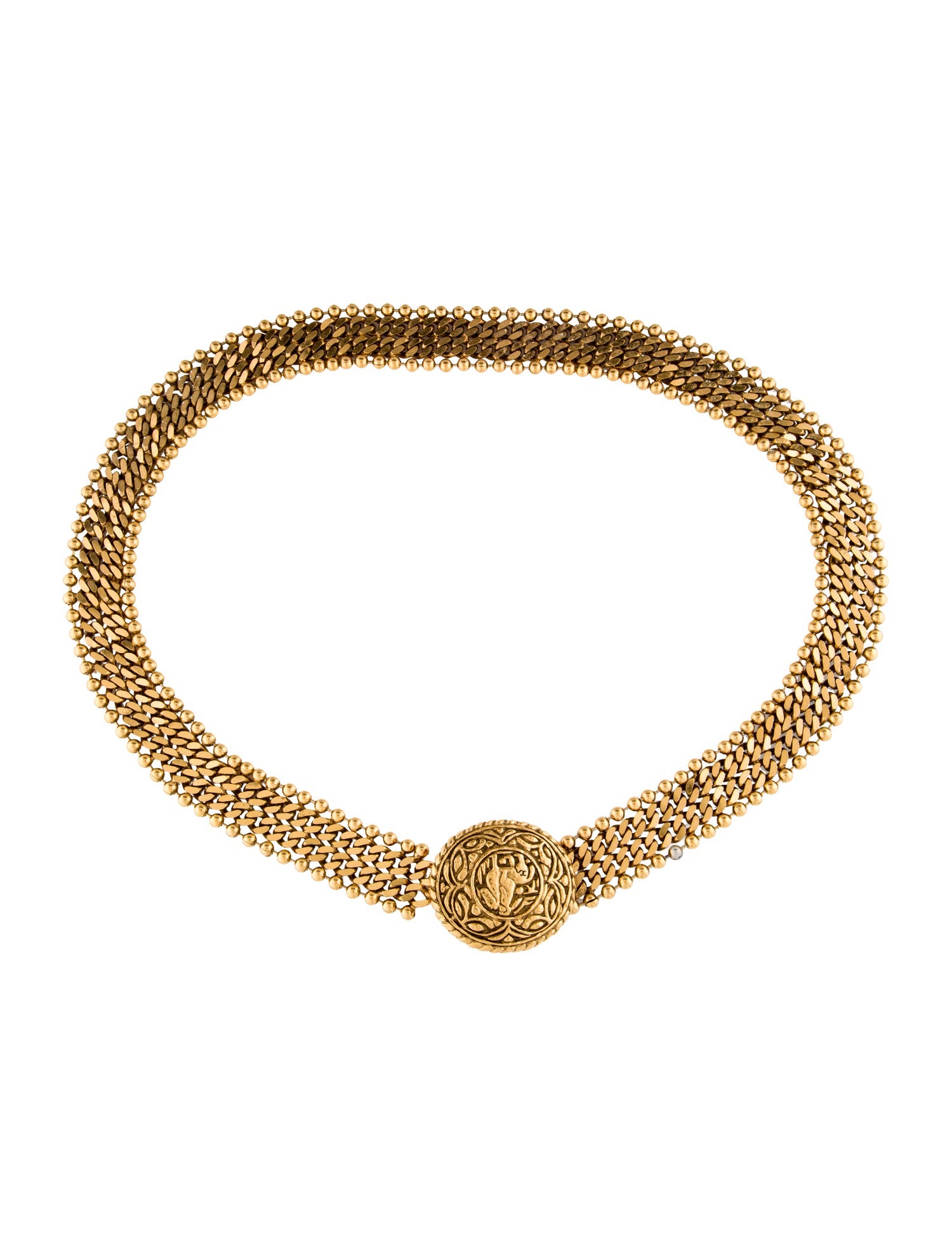 Chanel Vintage Interlocking CC Logo Chain-Link Belt