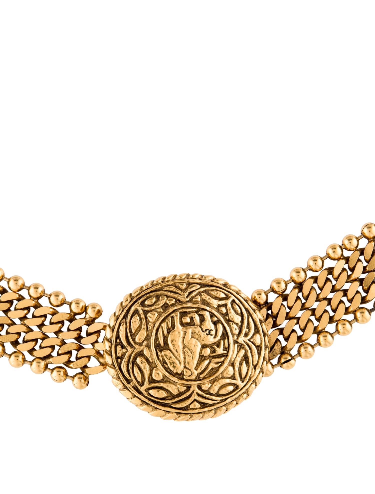 Chanel Vintage Interlocking CC Logo Chain-Link Belt