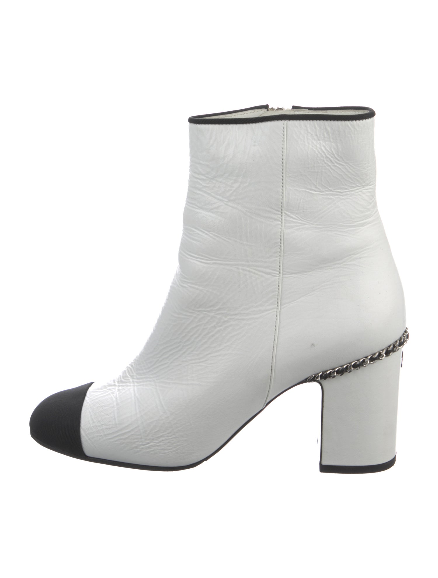 Chanel Interlocking CC Logo Leather Boots