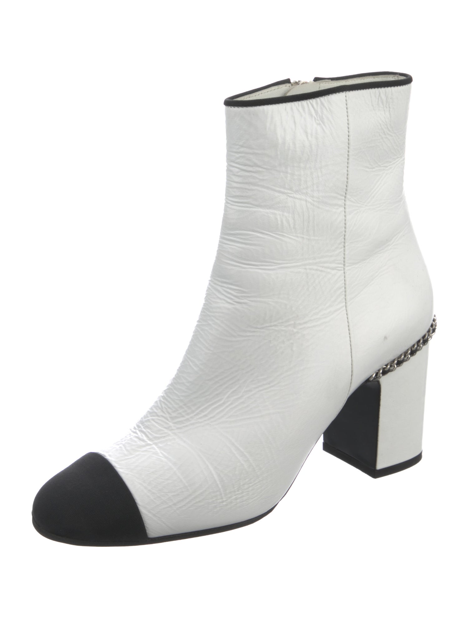 Chanel Interlocking CC Logo Leather Boots