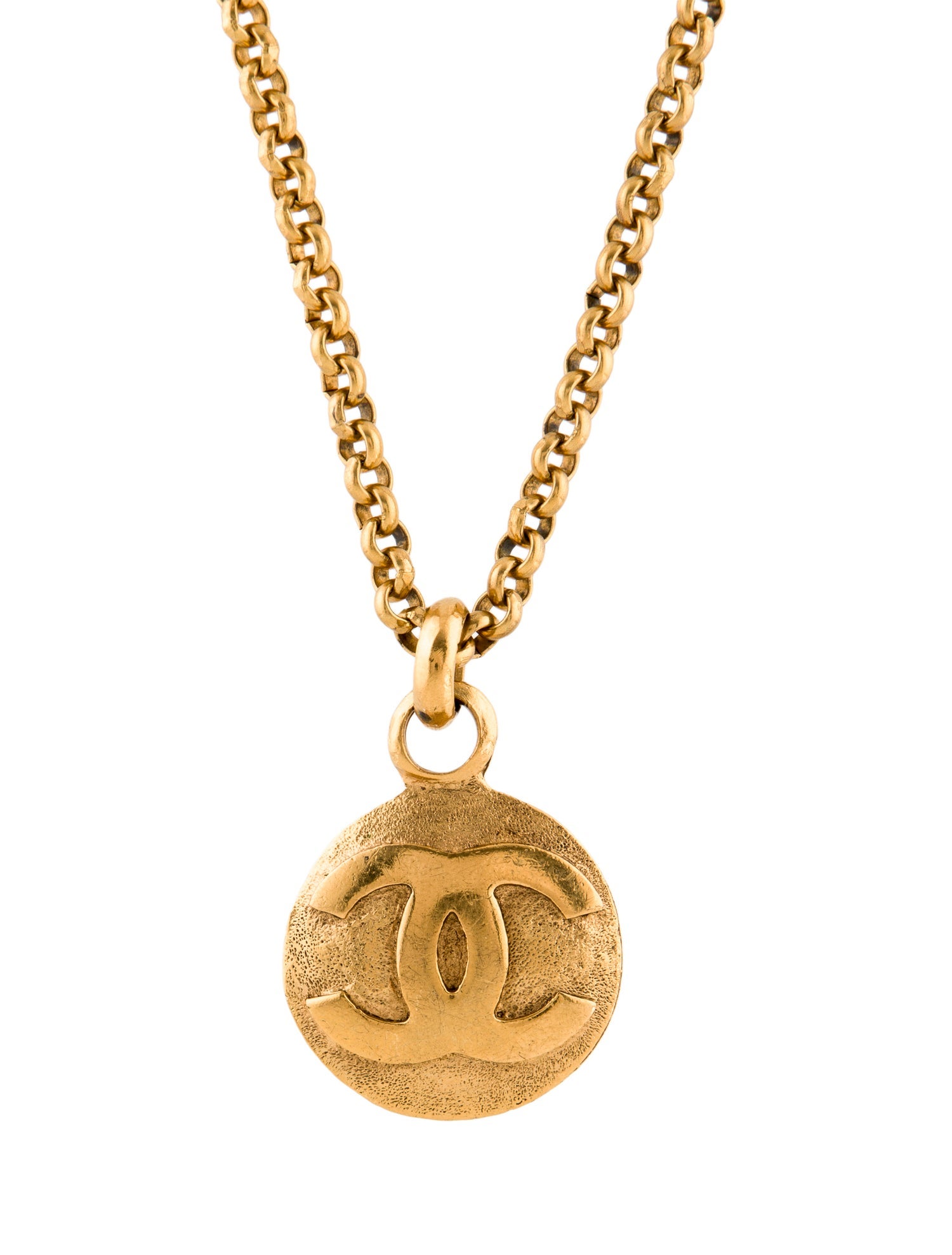 Chanel Vintage CC Medallion Pendant Necklace