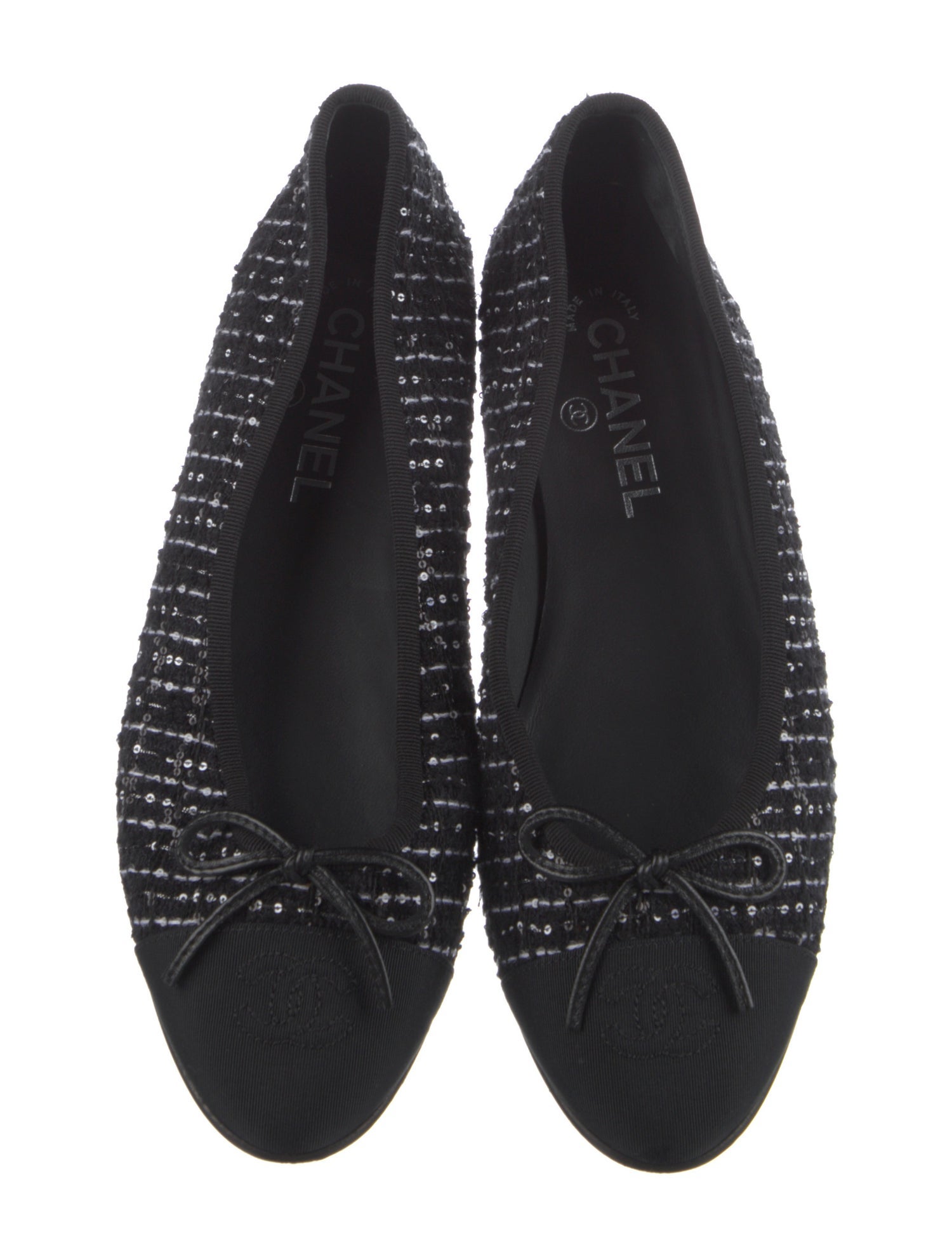 Chanel 2025 Interlocking CC Logo Ballet Flats