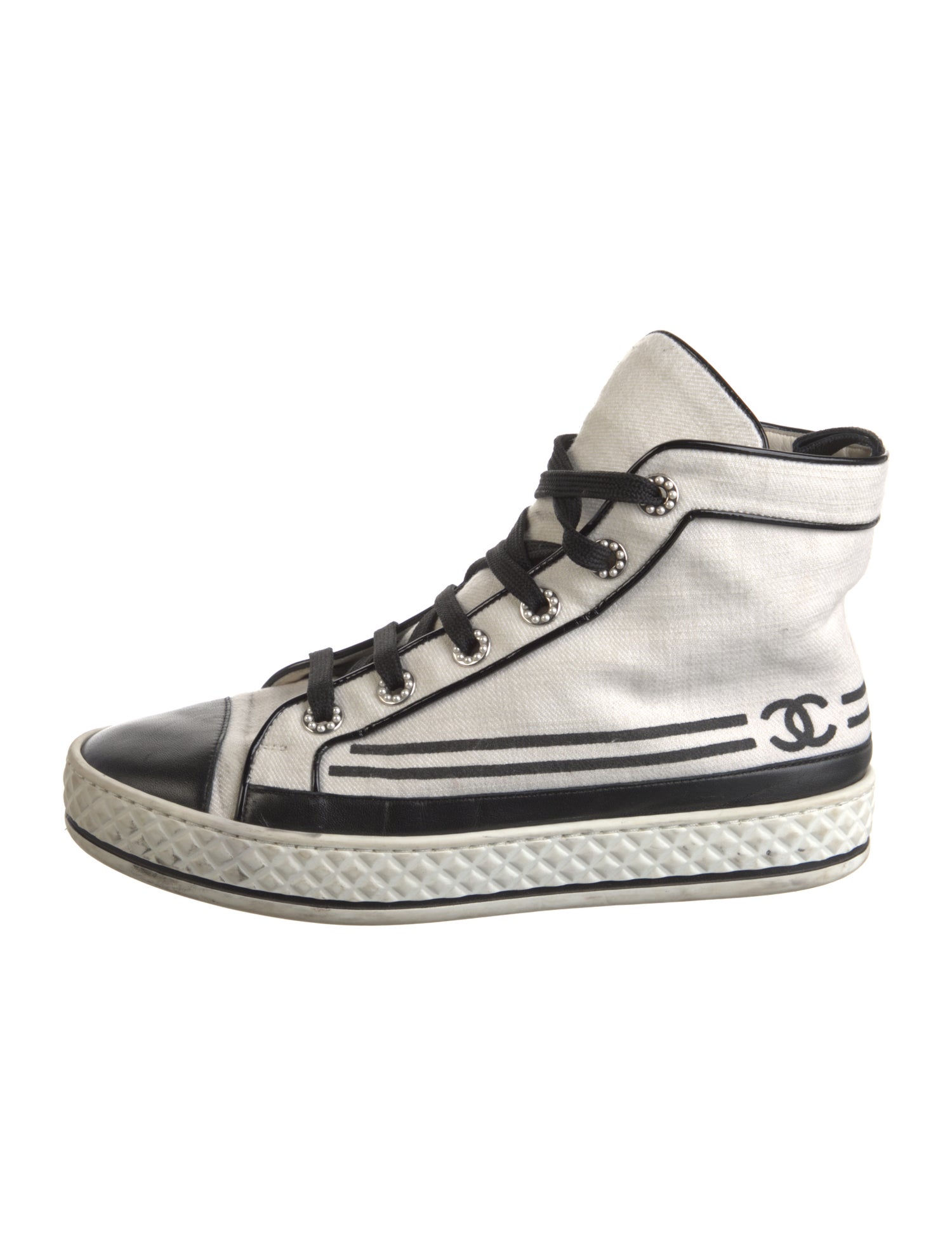 Chanel 2019 Interlocking CC Logo Wedge Sneakers