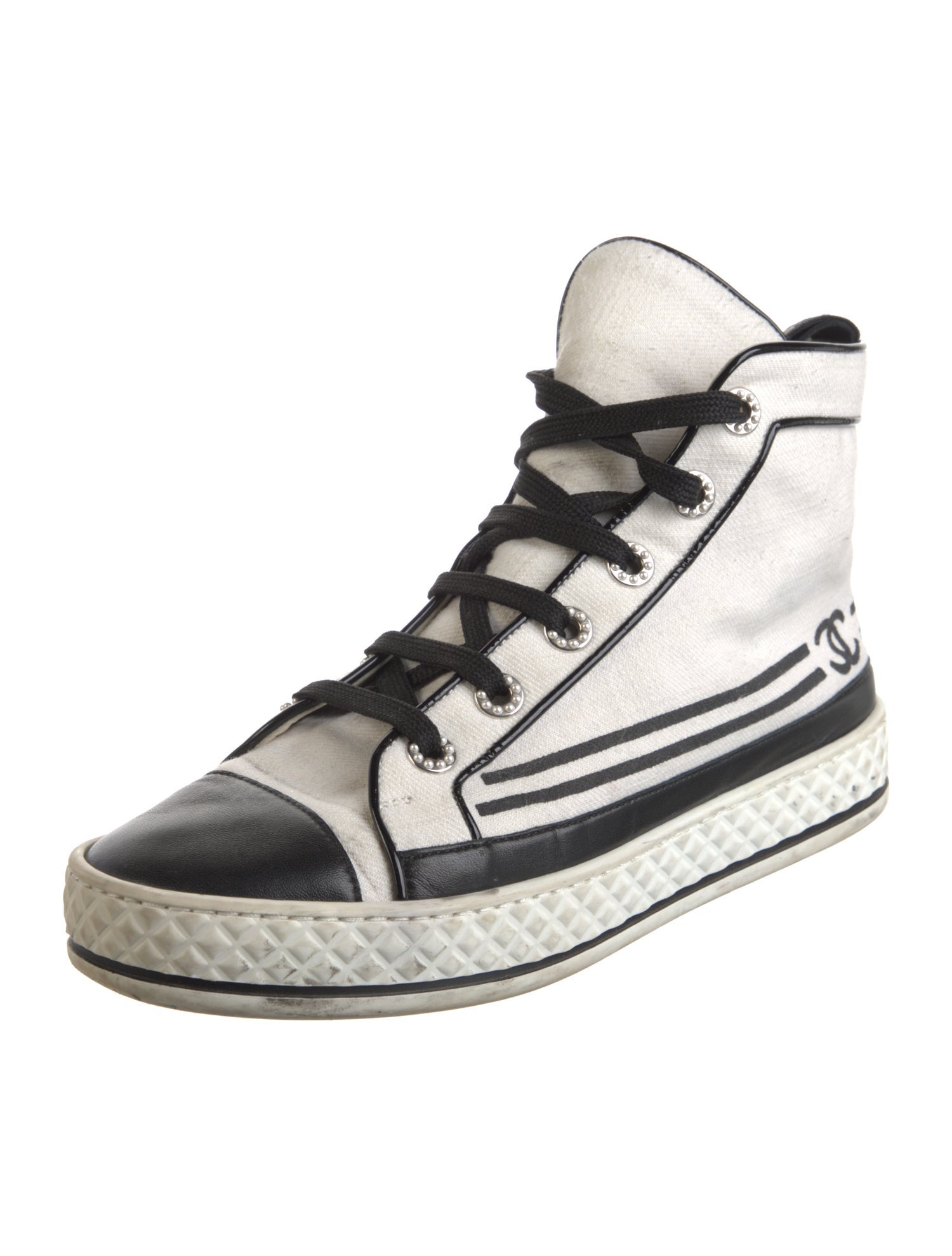 Chanel 2019 Interlocking CC Logo Wedge Sneakers