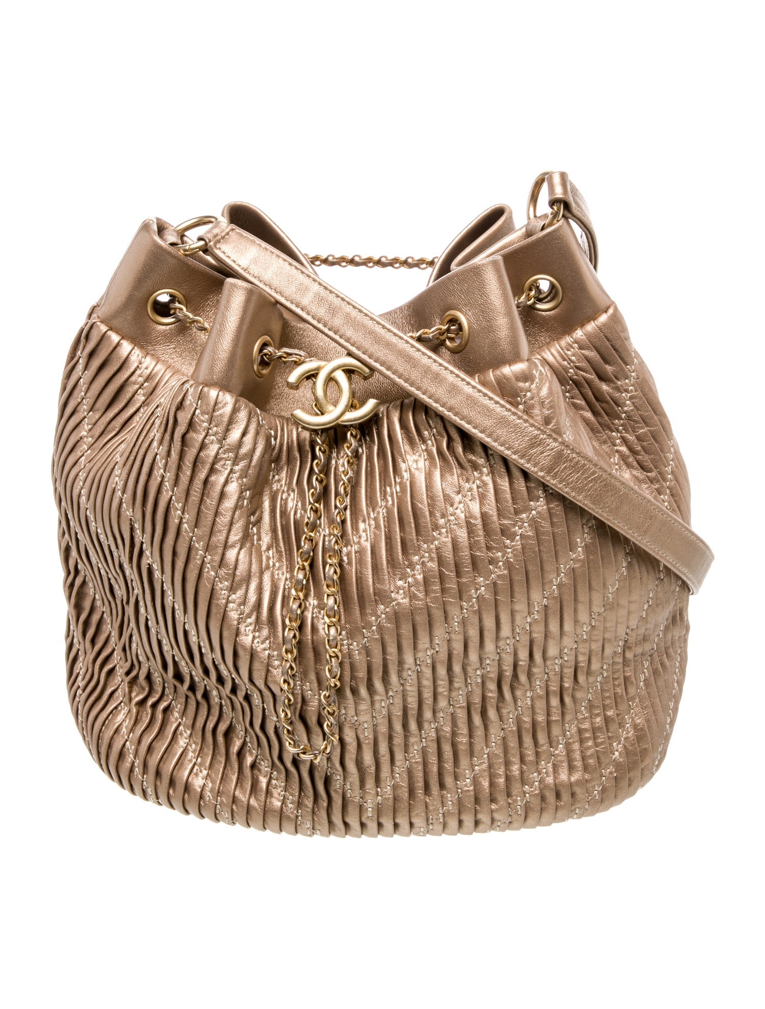 Chanel Paris-Greece Small Coco Pleats Bucket Bag