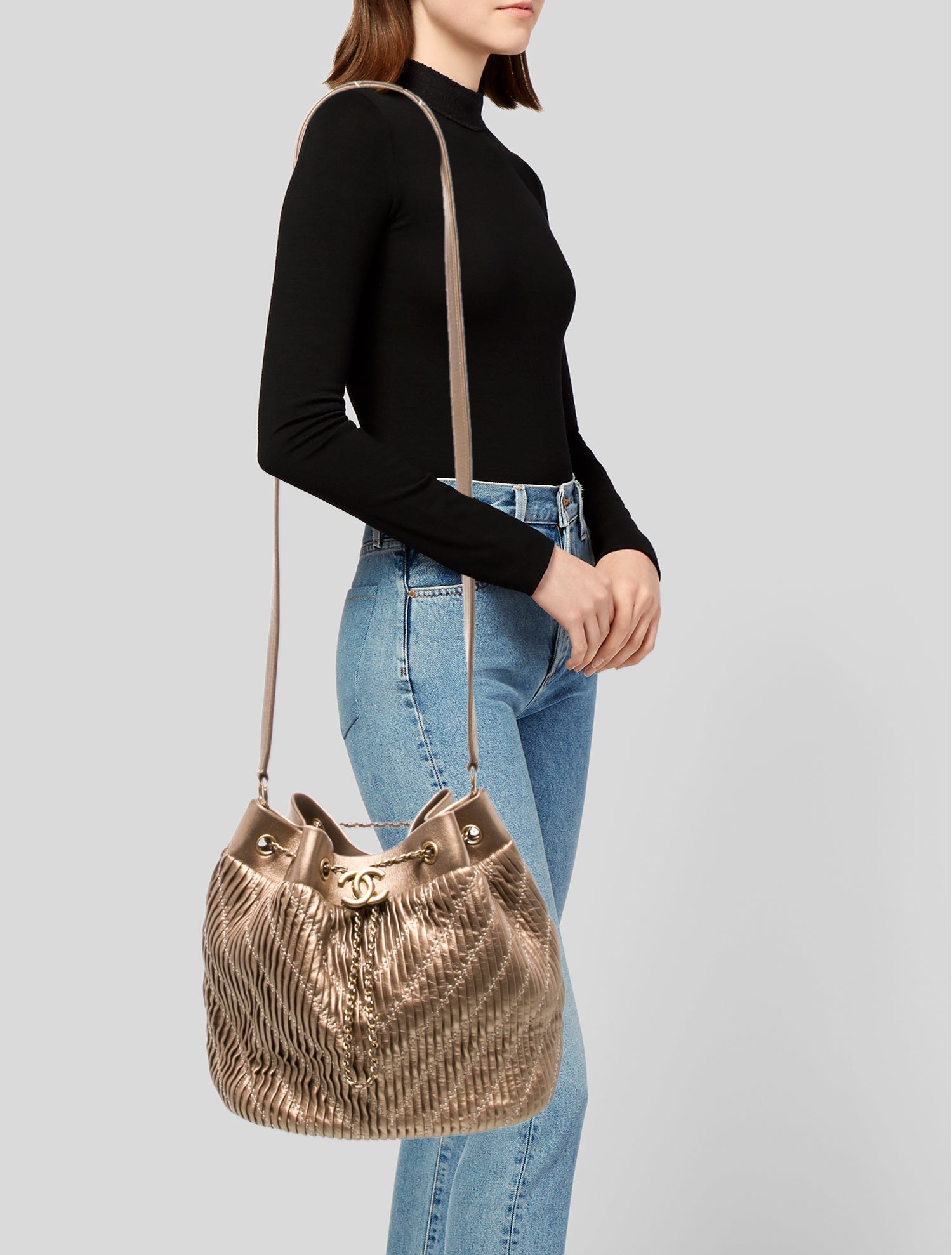 Chanel Paris-Greece Small Coco Pleats Bucket Bag