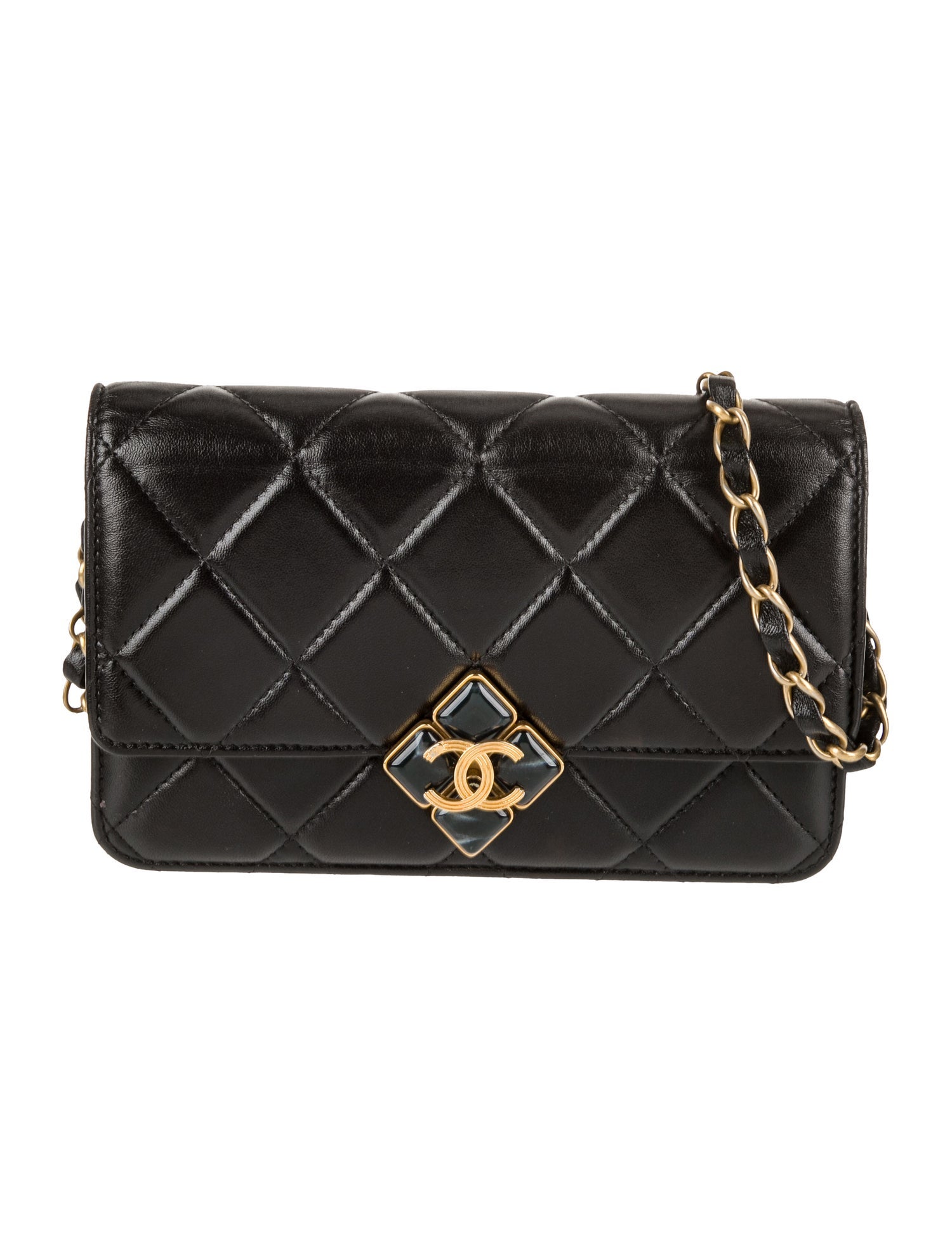 Chanel Diamond Lock Wallet On Chain