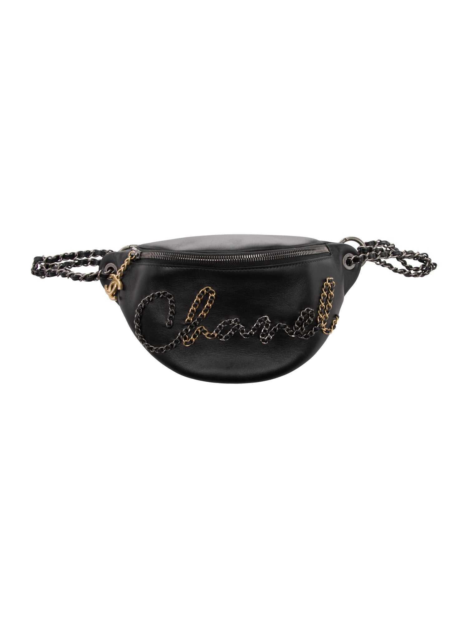 Chanel Written In Chain Waist Bag