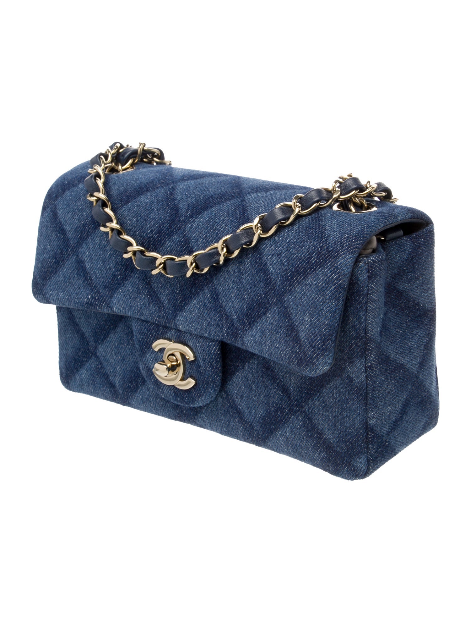 Chanel Denim Rectangular Mini Flap Bag w/Tags