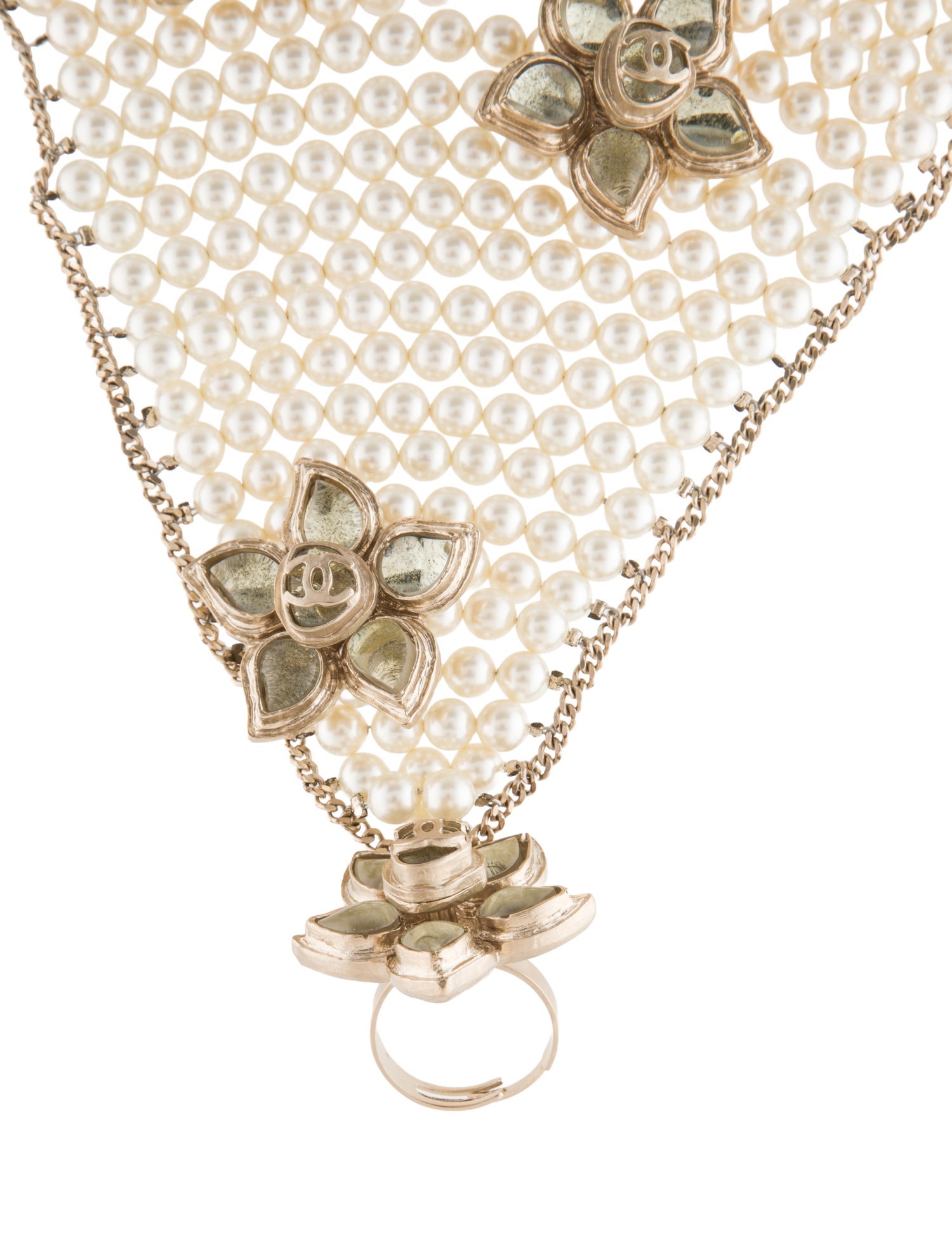 Chanel Paris-Bombay Faux Pearl Handchain