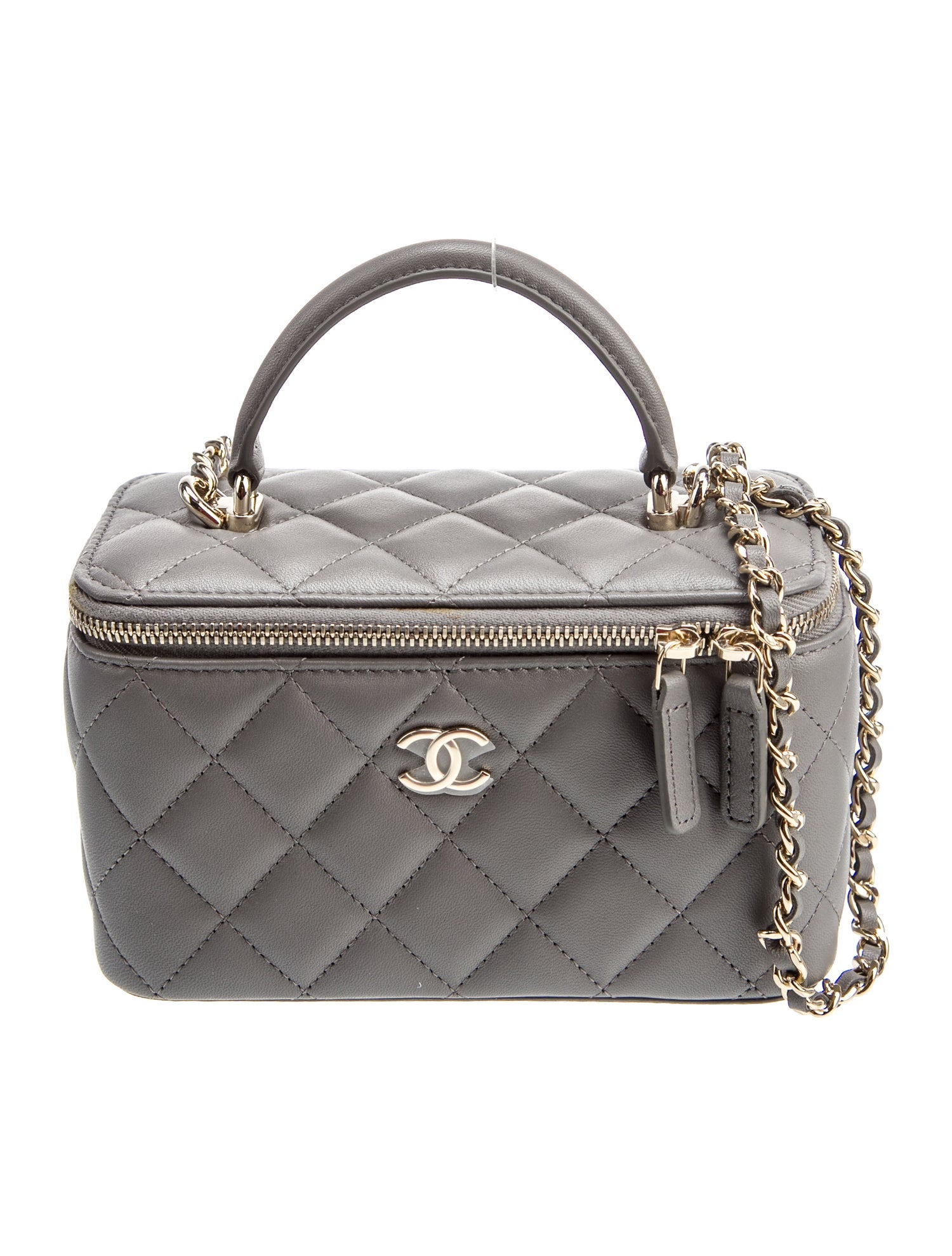 Chanel Small Top Handle Vanity Case w/ Chain
