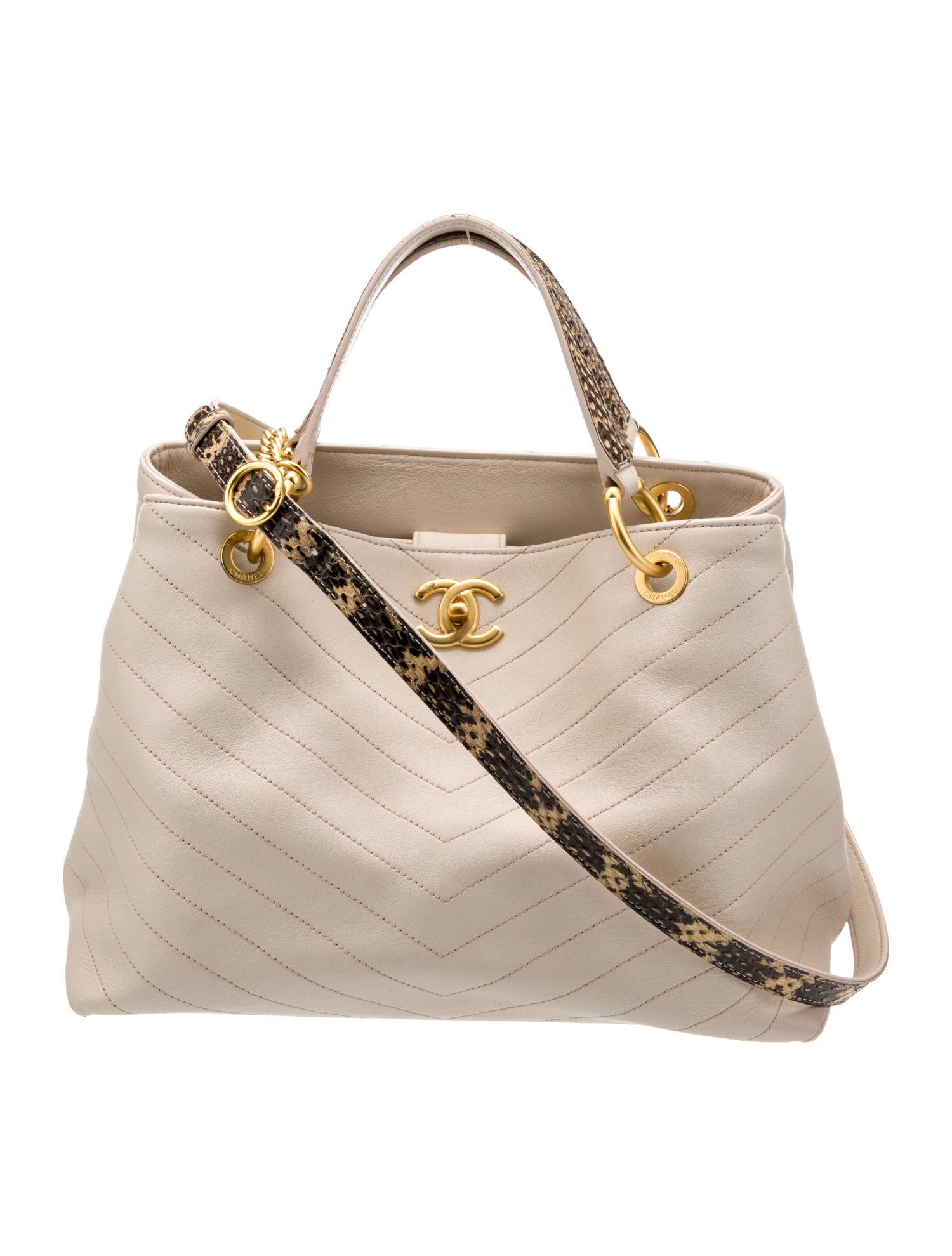 Chanel Large Chevron Chic Shopping Tote