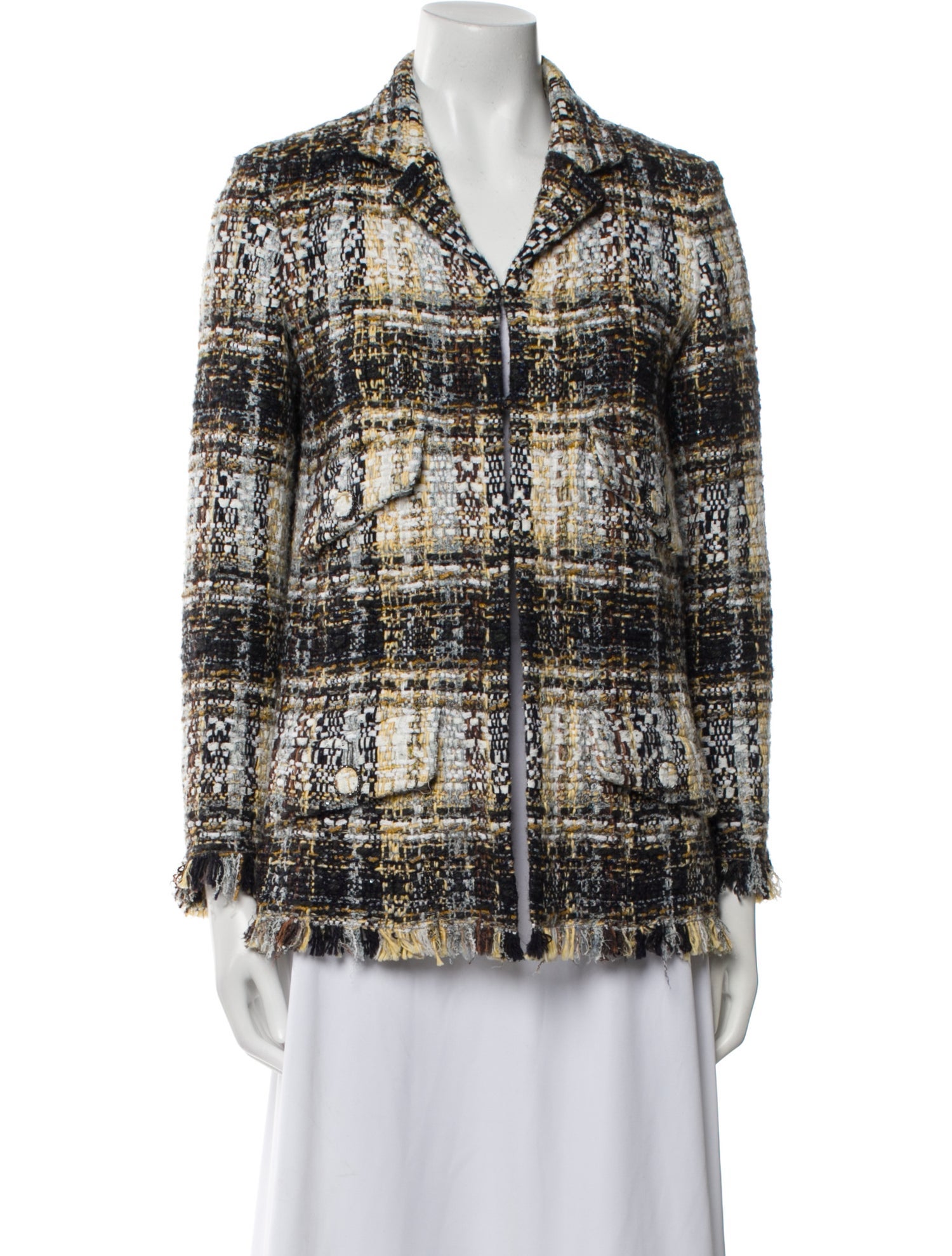 Chanel 2019 Plaid Print Blazer