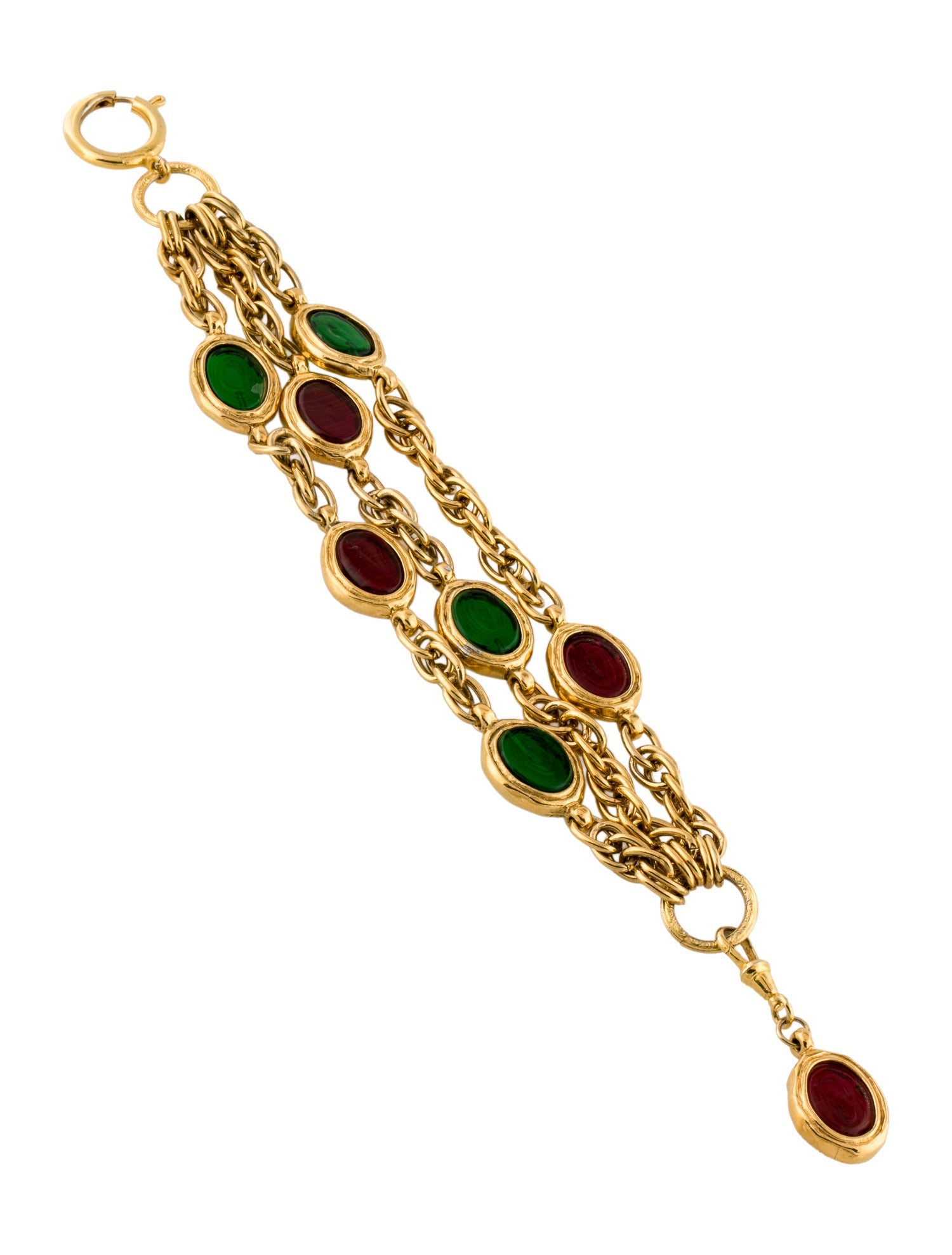 Chanel Vintage Gripoix Multistrand Bracelet