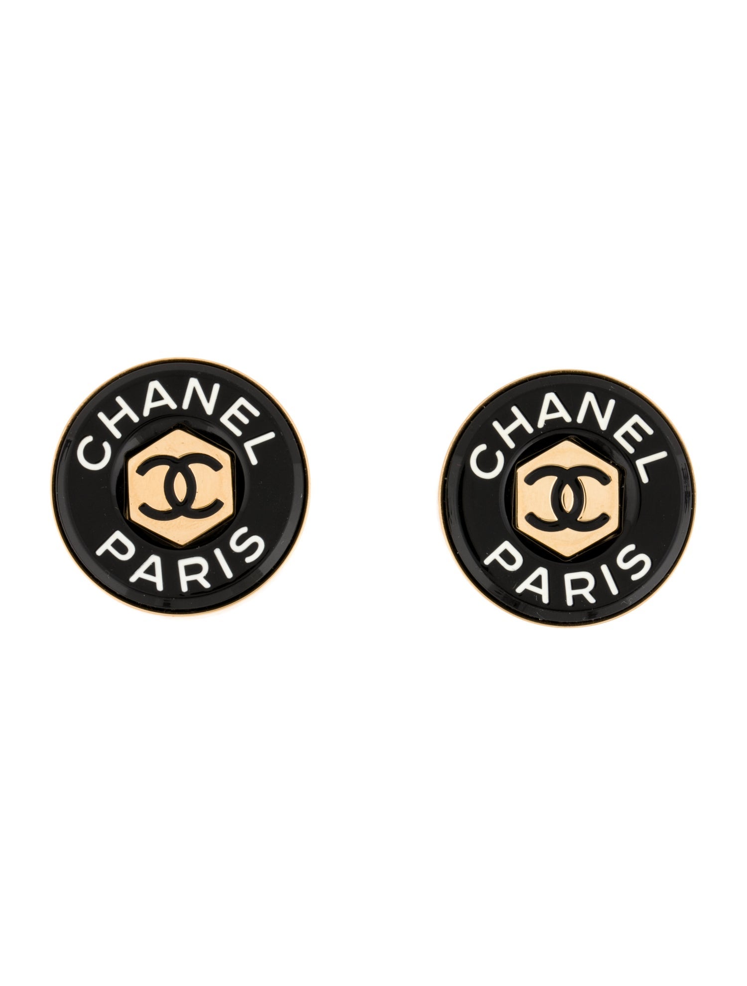 Chanel 2024 Resin CC Stud Earrings