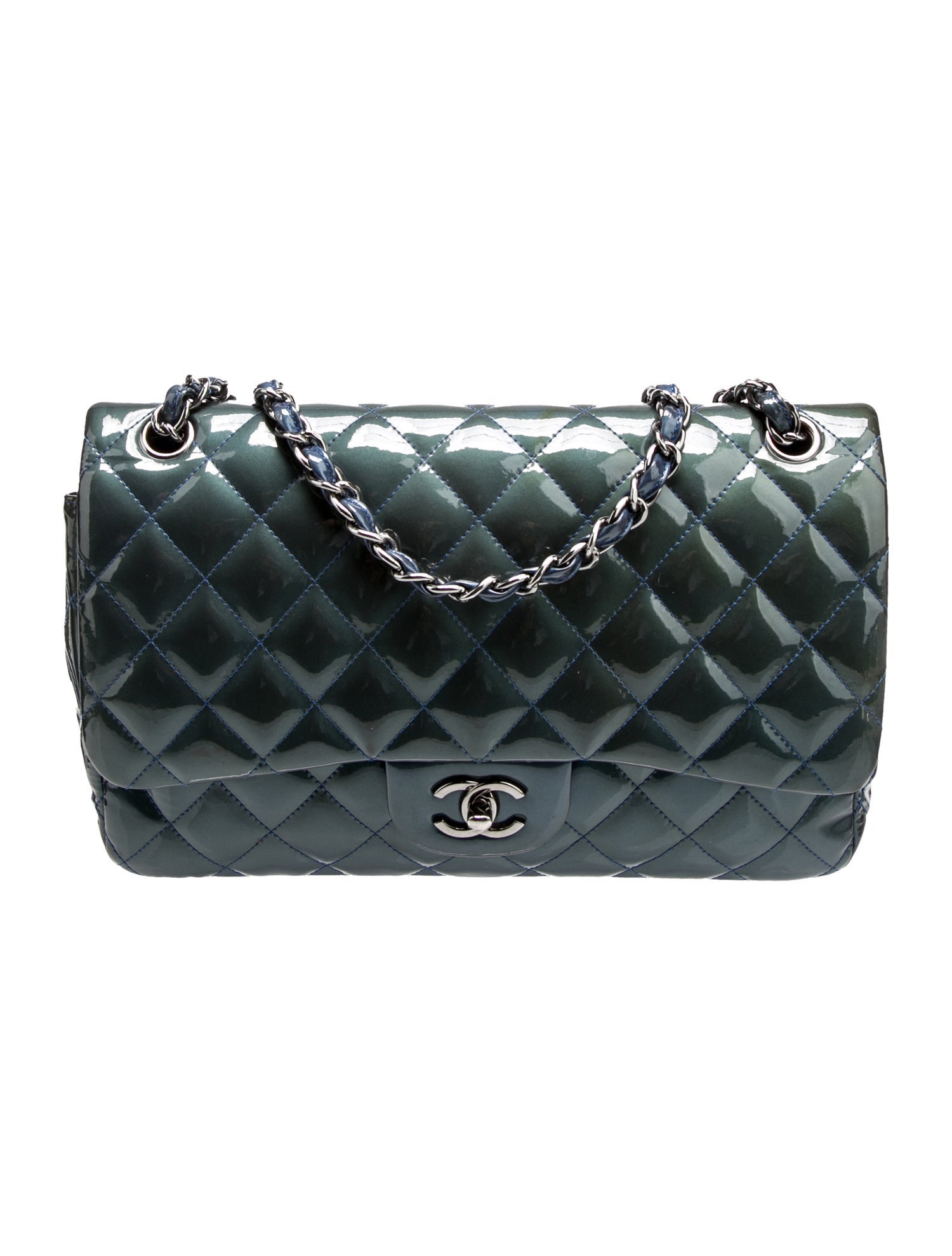 Chanel Classic Patent Jumbo Double Flap Bag