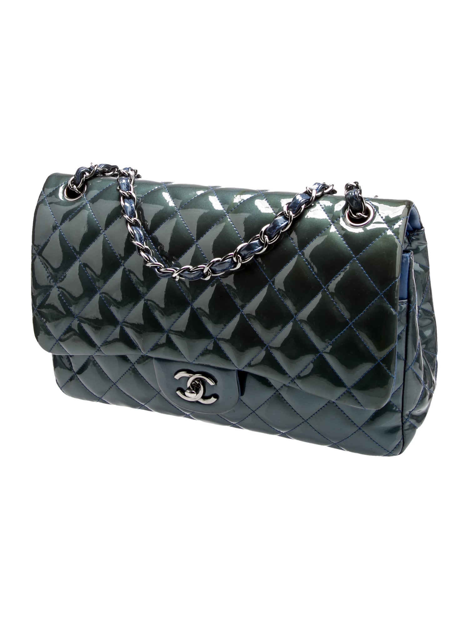 Chanel Classic Patent Jumbo Double Flap Bag