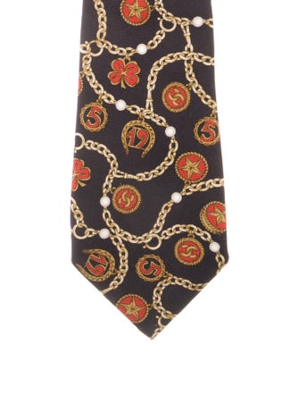 Chanel CC Silk Patterned Tie