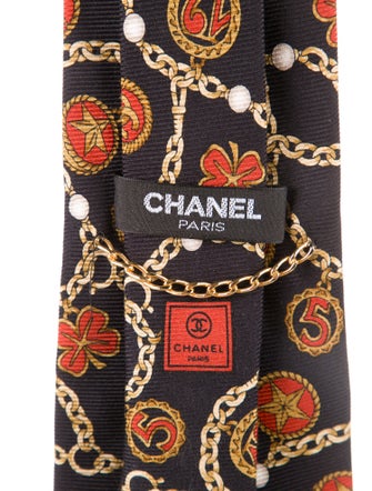 Chanel CC Silk Patterned Tie