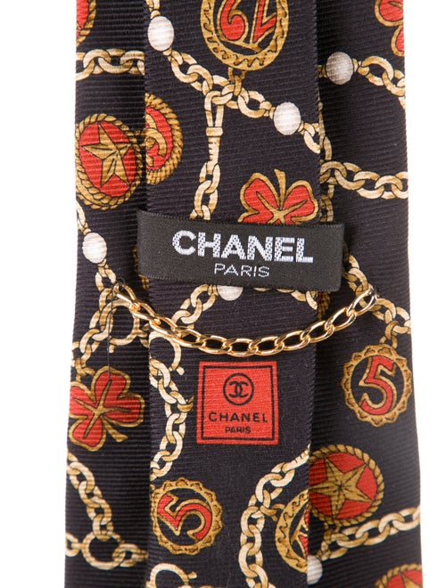 Chanel CC Silk Patterned Tie