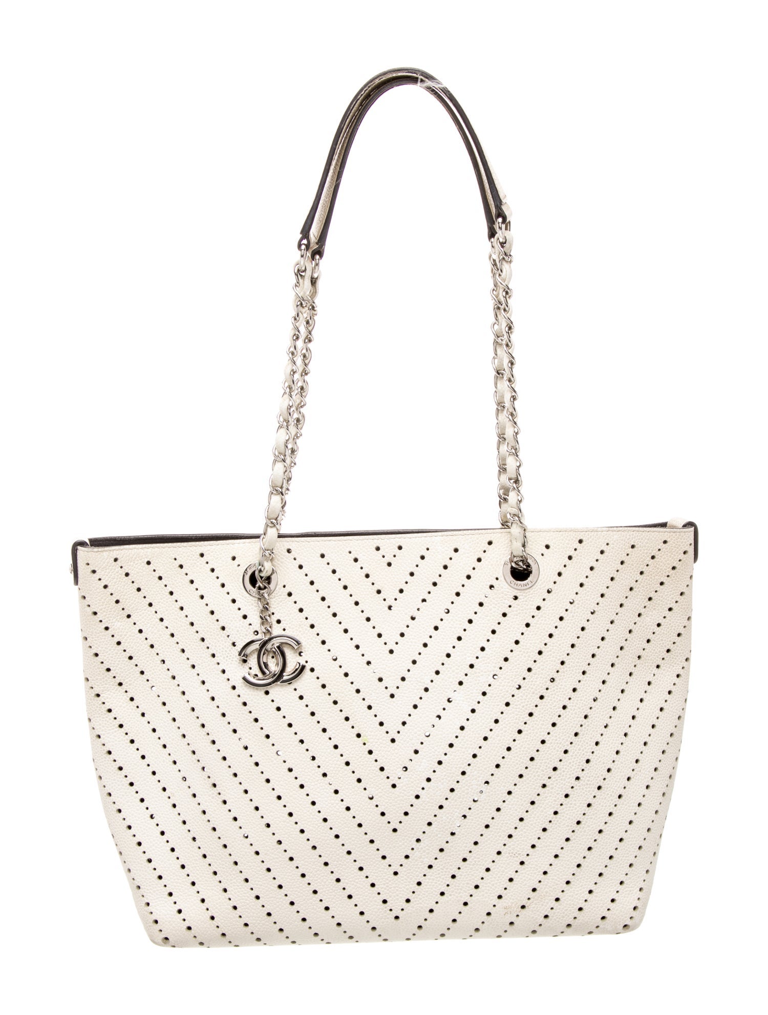 Chanel Large Perforated Shopping Tote w/Pouch