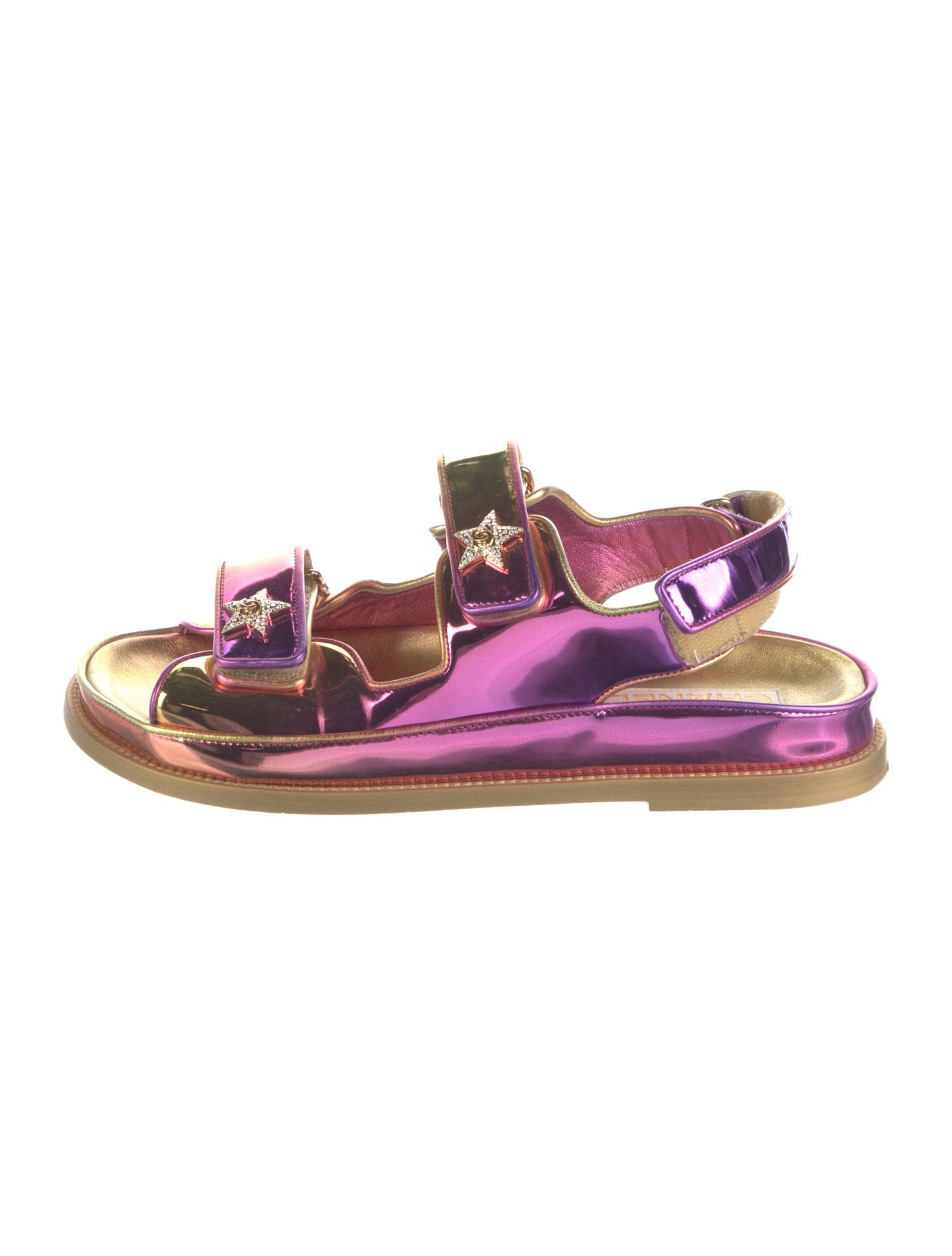 Chanel 2024 Interlocking CC Logo Slingback Sandals