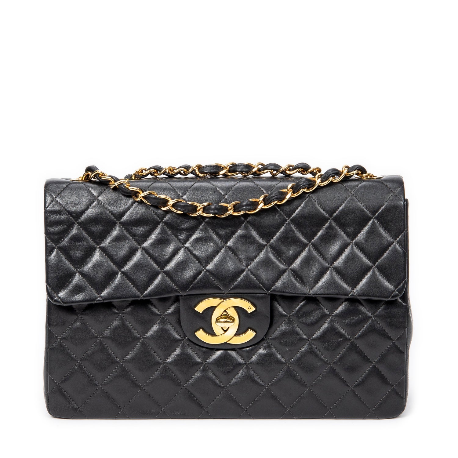 Chanel Leather Vintage Push Lock Straight Flap w/ Tags