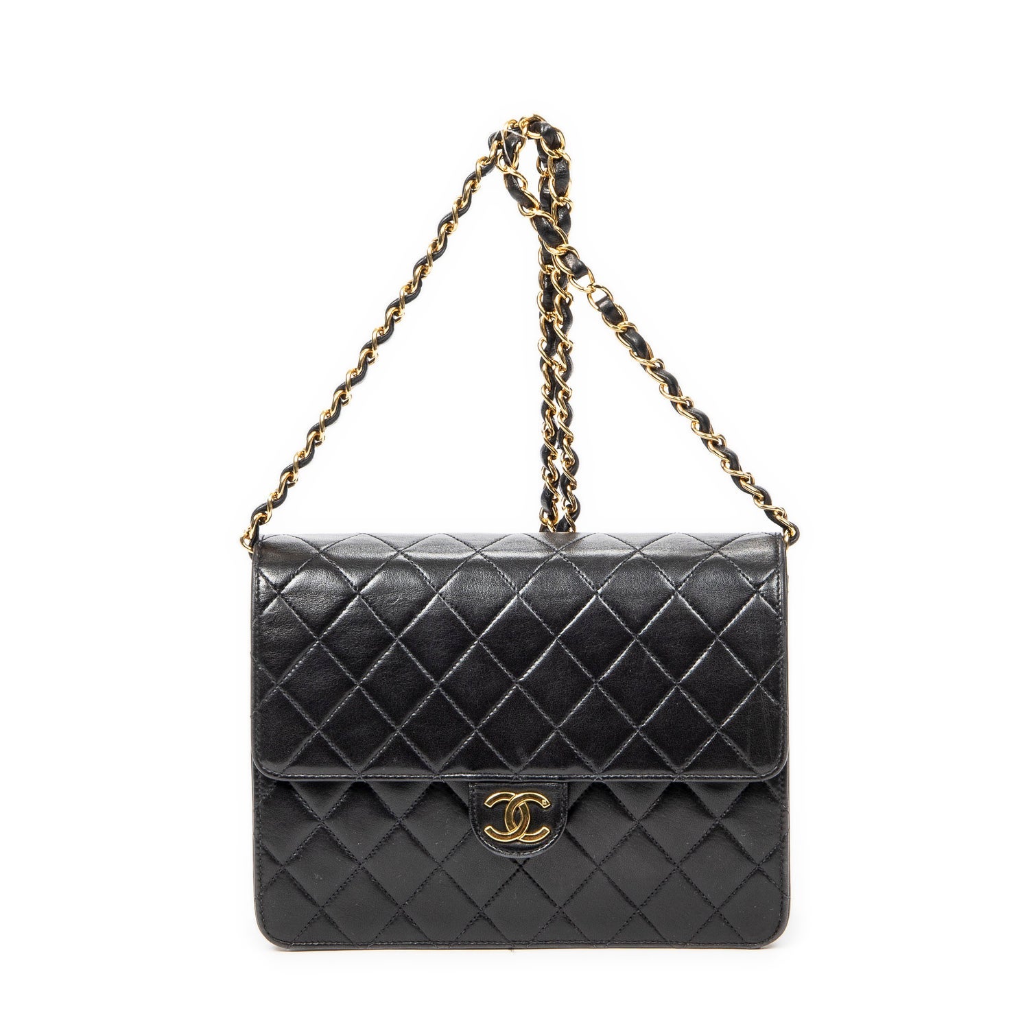 Chanel Leather Vintage Push Lock Straight Flap w/ Tags