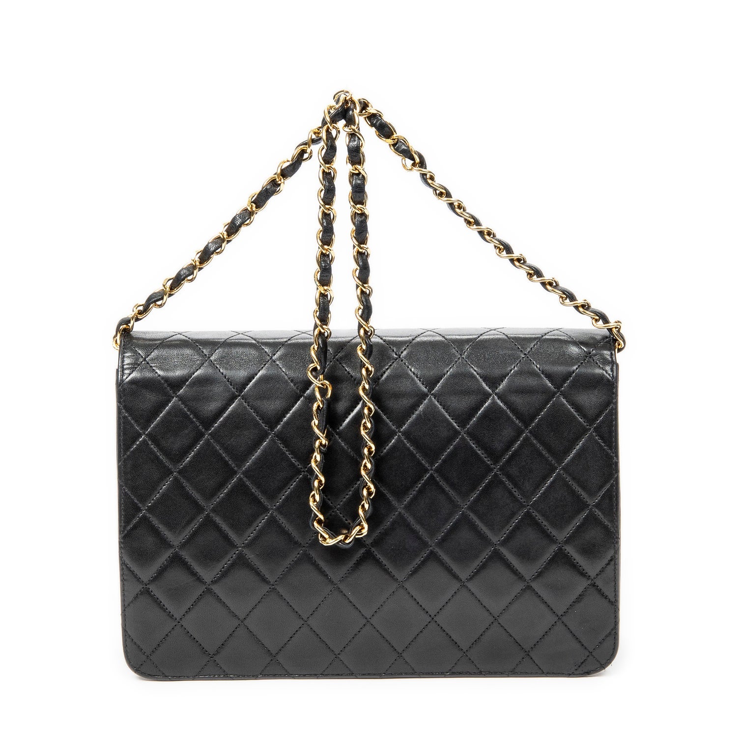 Chanel Leather CC Push Lock Straight Single Flap w/ Tags