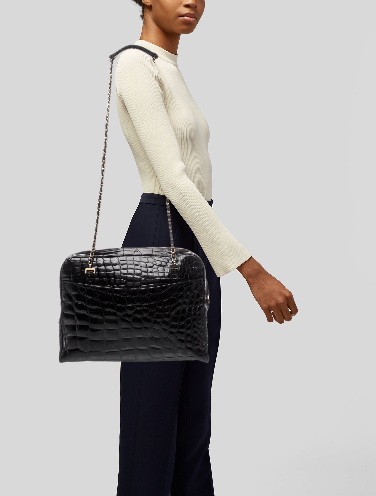 Chanel Crocodile Chain Shoulder Bag