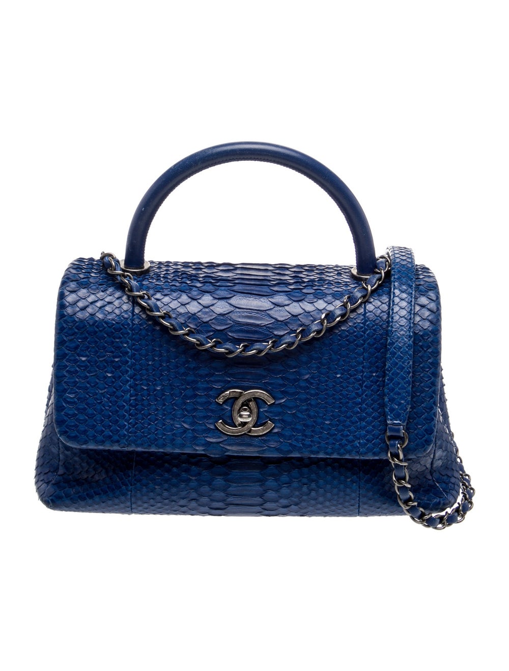 Chanel Small Python Coco Handle Bag - image 1