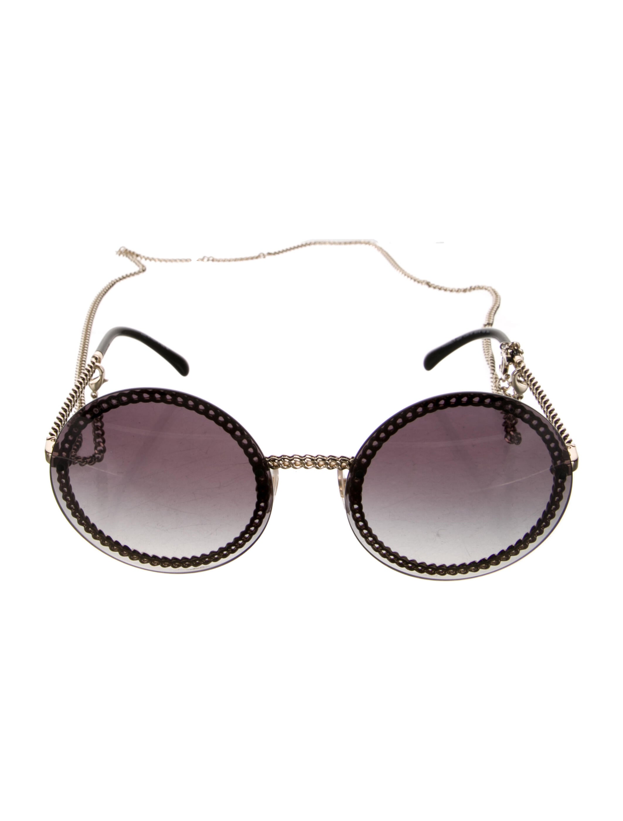 Chanel Interlocking CC Logo Round Sunglasses