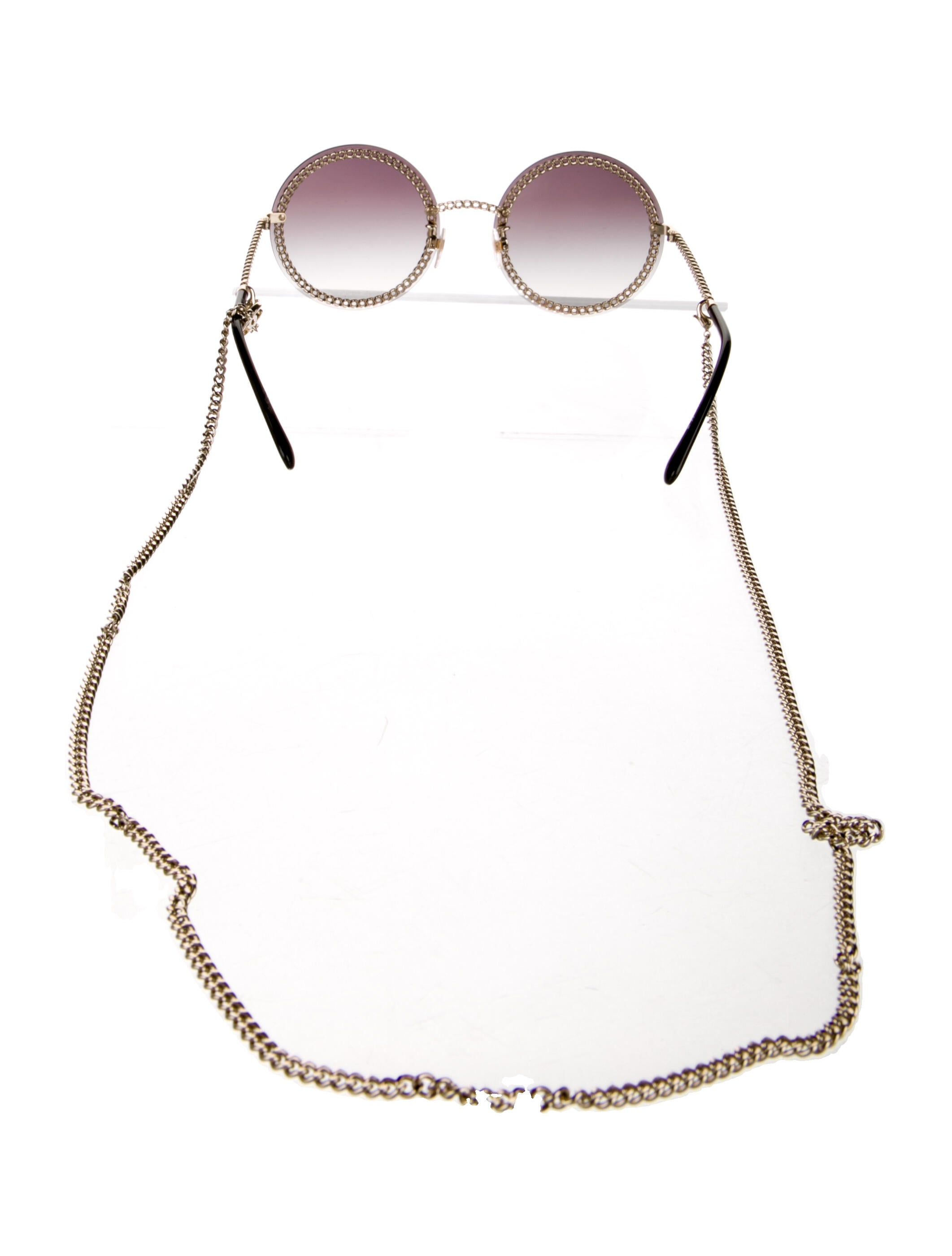 Chanel Interlocking CC Logo Round Sunglasses