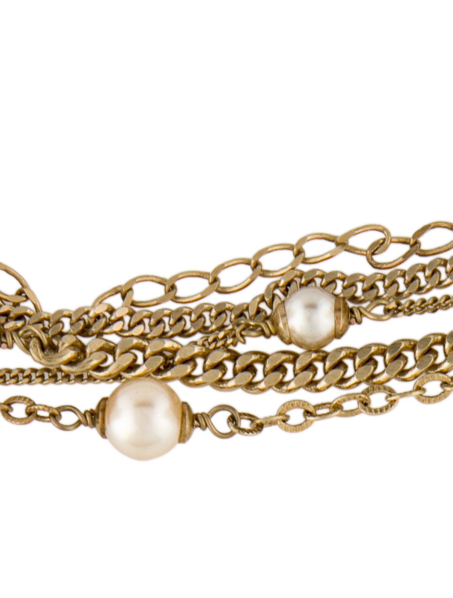 Chanel Resin & Faux Pearl Camellia CC Multistrand Necklace