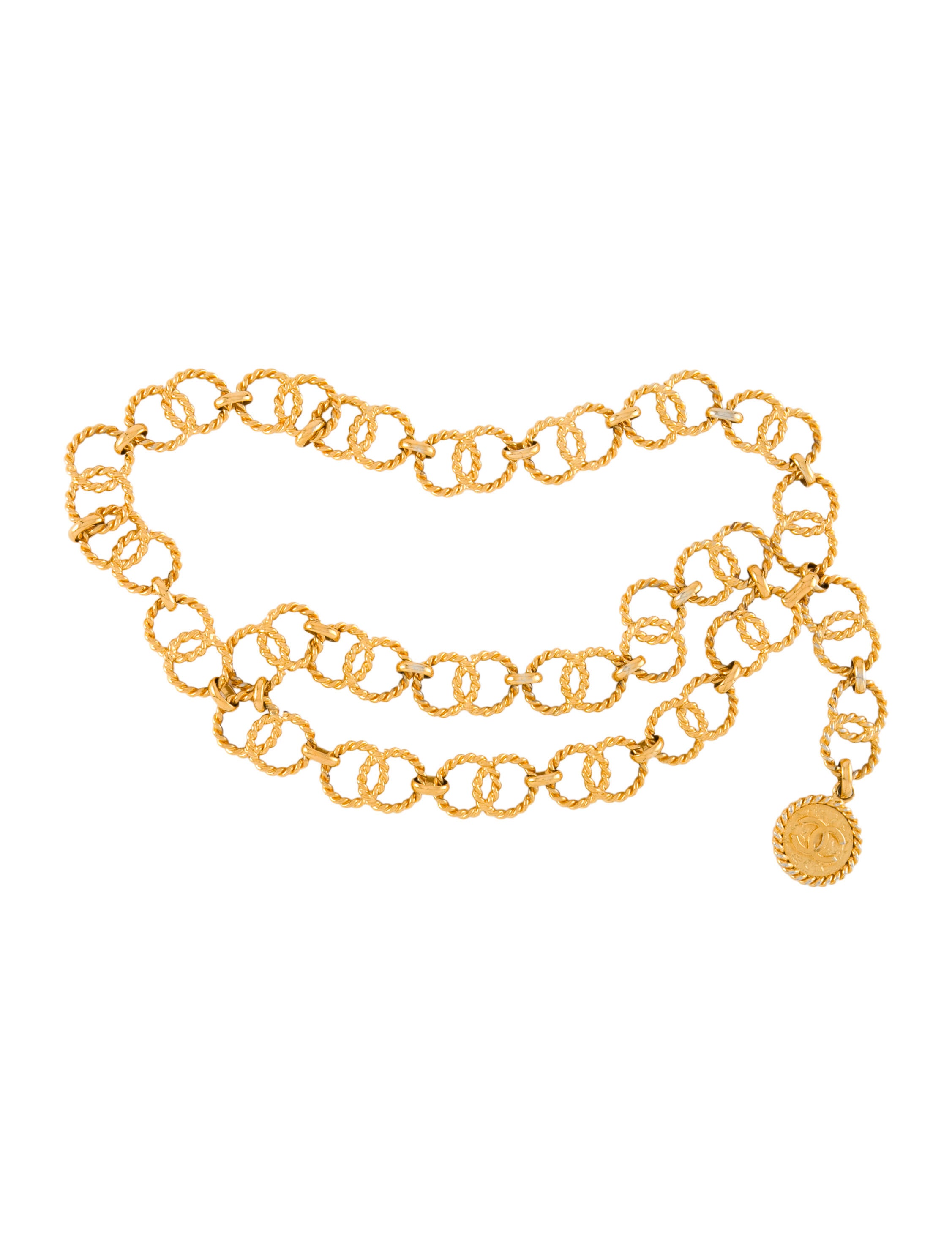 Chanel 1986 Interlocking CC Logo Waist Belt