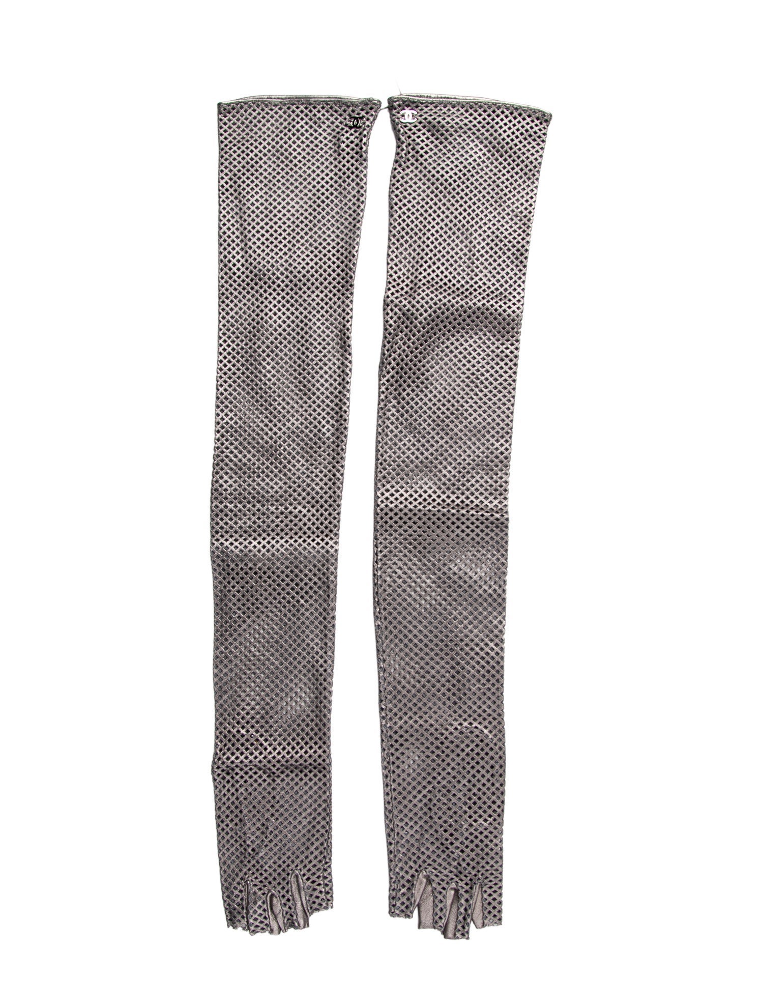 Chanel Perforated Fingerless Gloves