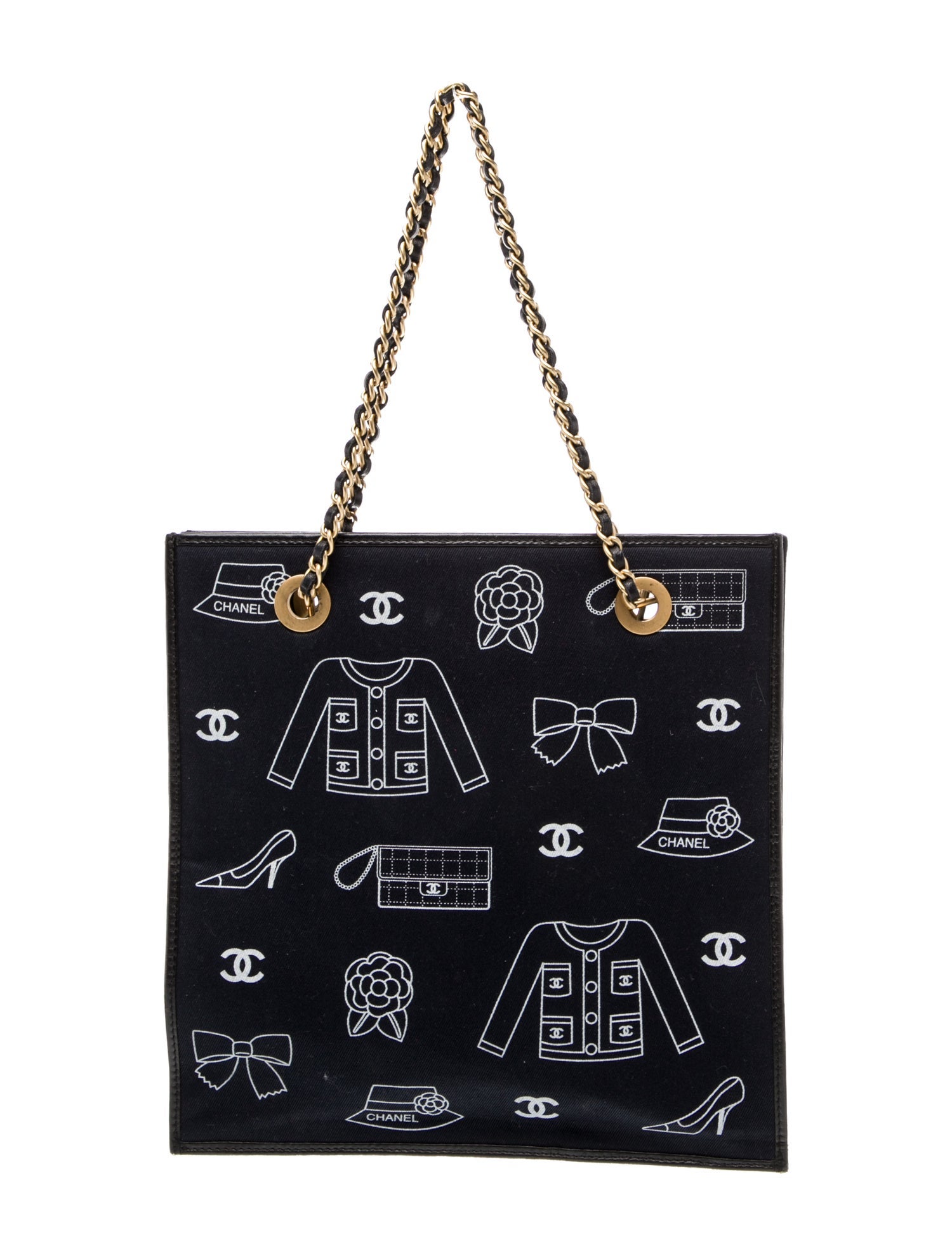 Chanel Canvas Icon Handle Bag