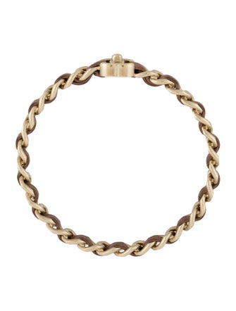 Chanel Leather CC Turnlock Bangle