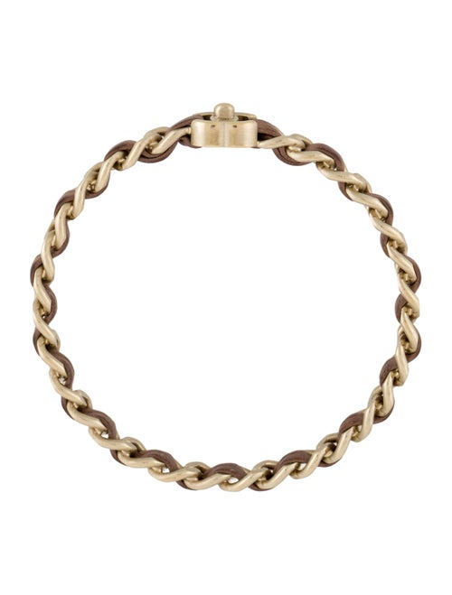 Chanel Leather CC Turnlock Bangle